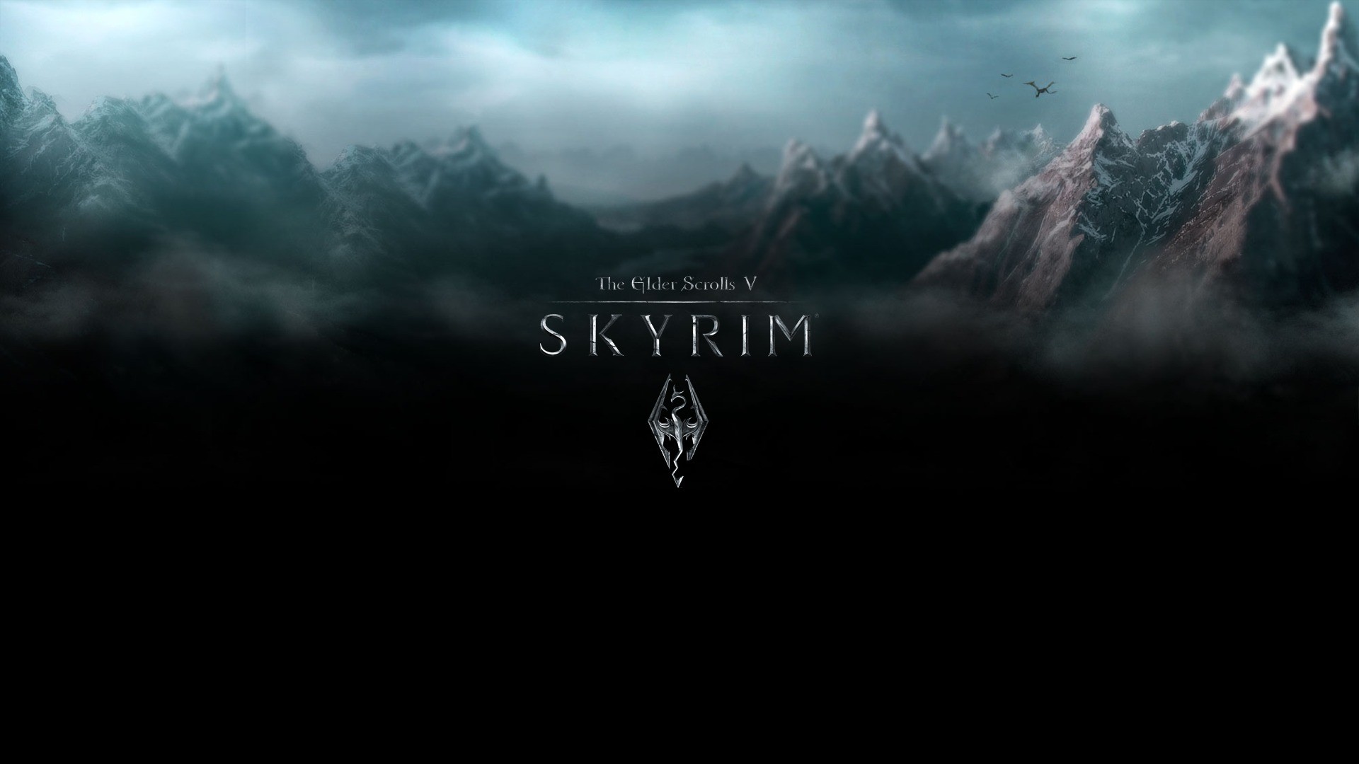 Skyrim Logo Wallpaper 19x1080