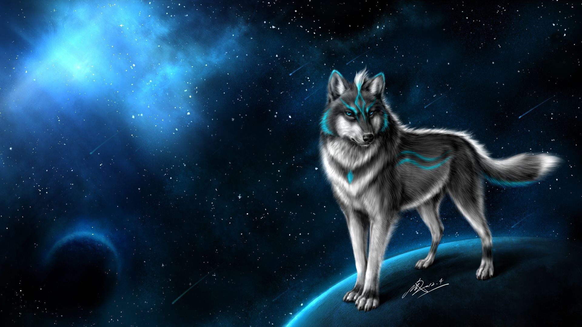 Featured image of post Epic Galaxy Wolf Wallpaper Hd Black fox illustration wolf animals artwork creativity black background