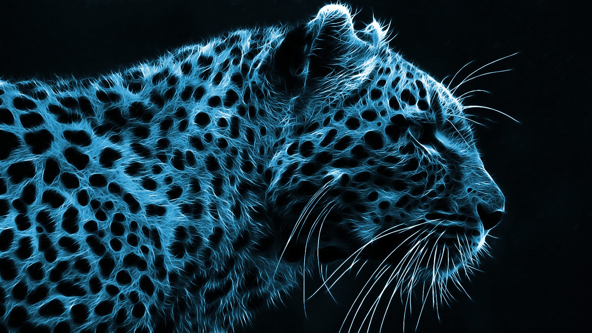 Blue Hair Cheetah Print Space Bikini - wide 3