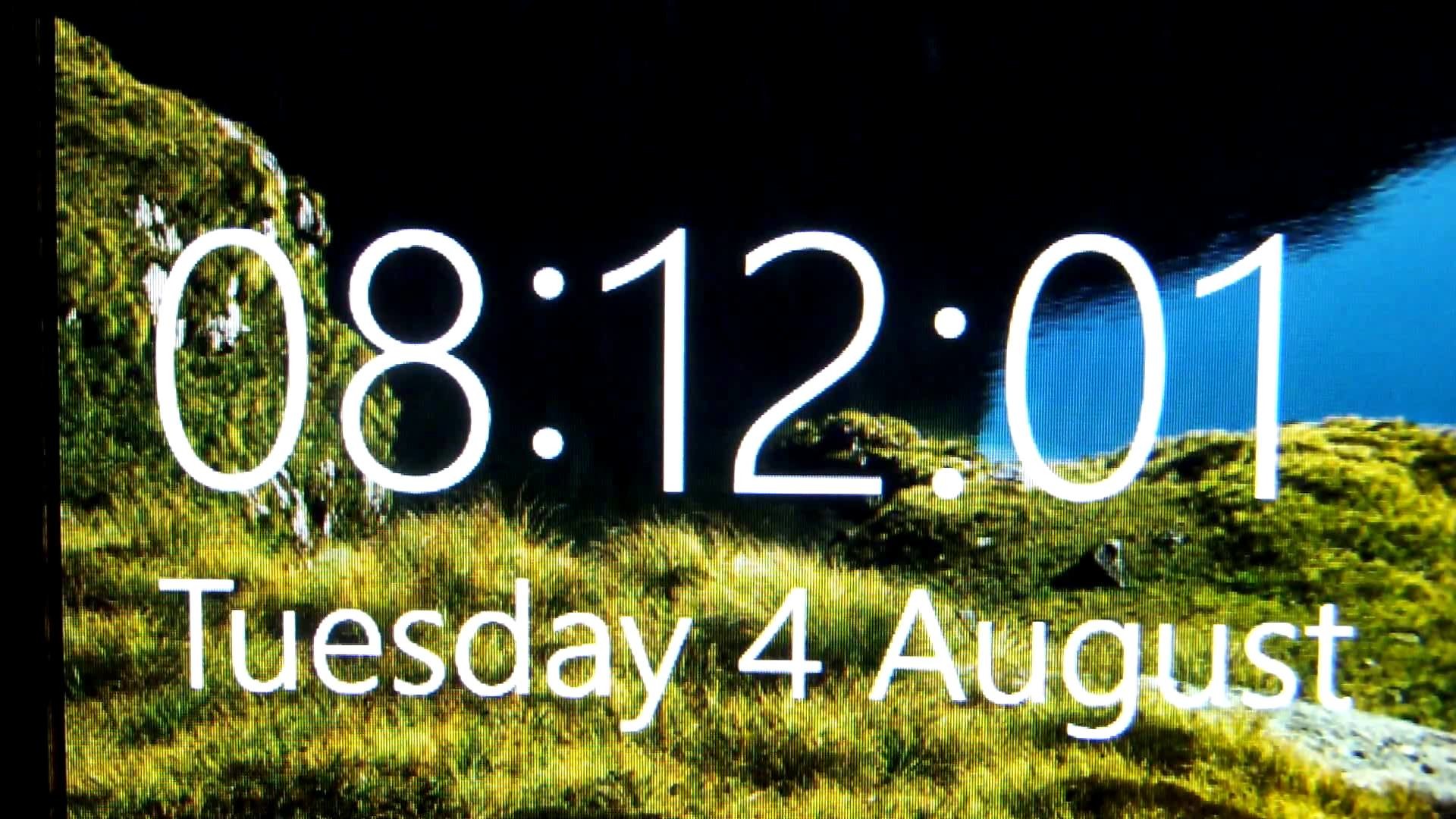 how to change lock screen windows 10 time