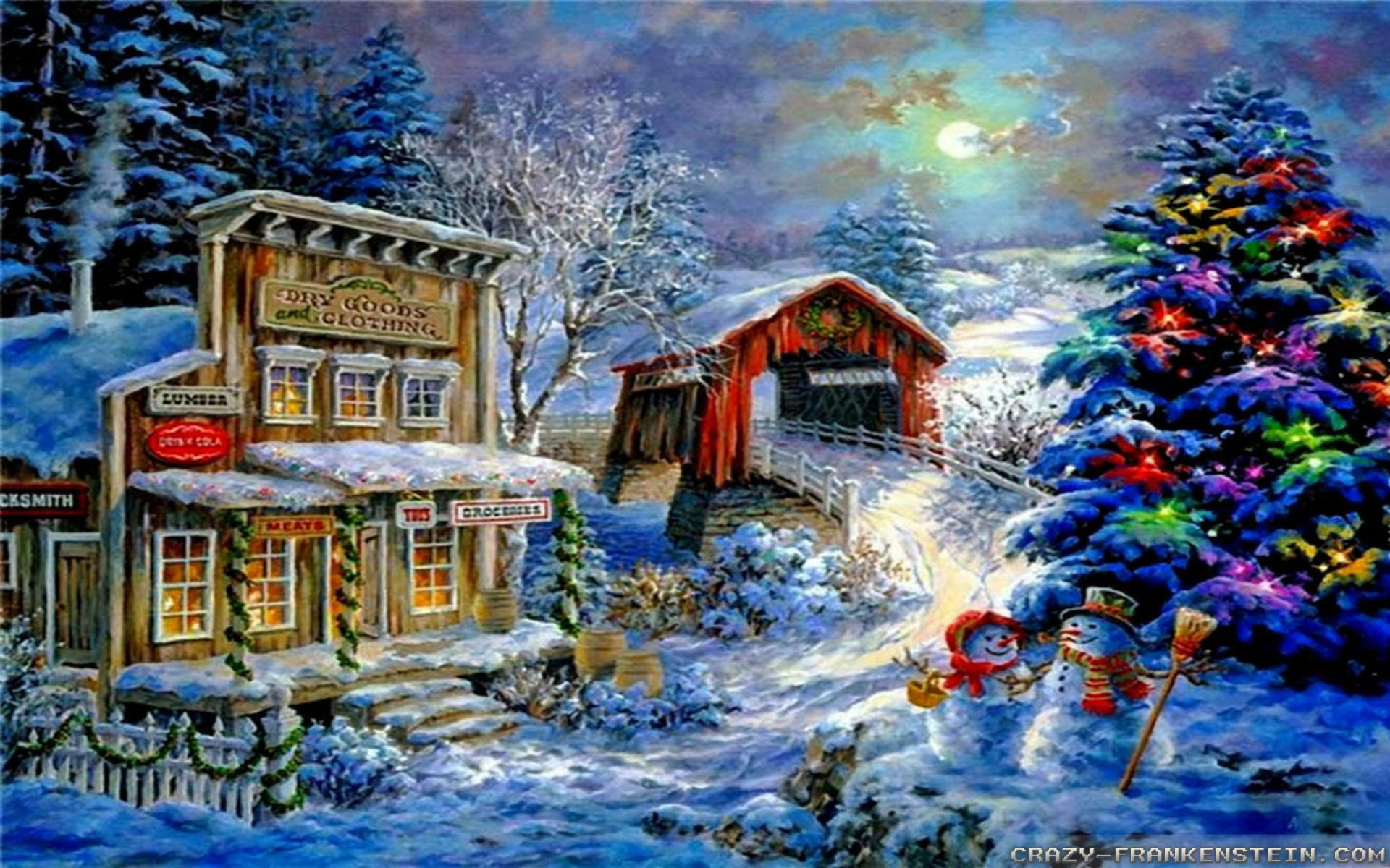 Snowy Christmas Scenes Wallpaper (48+ images)