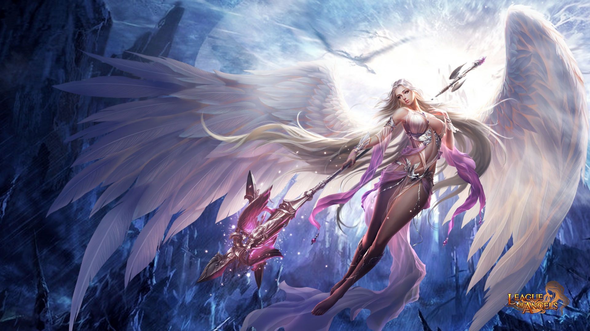 1366x768 The Angel Kayle League Of Legends Laptop HD ,HD 4k Wallpapers,Images,Backgrounds,Photos ...