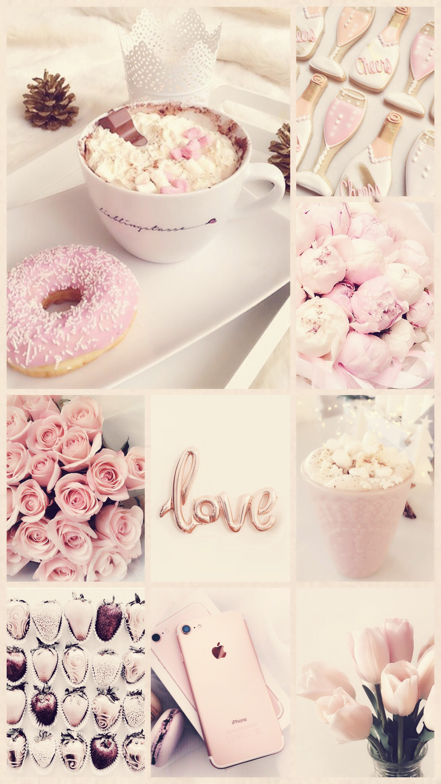 Love Pink Heart Wallpaper
