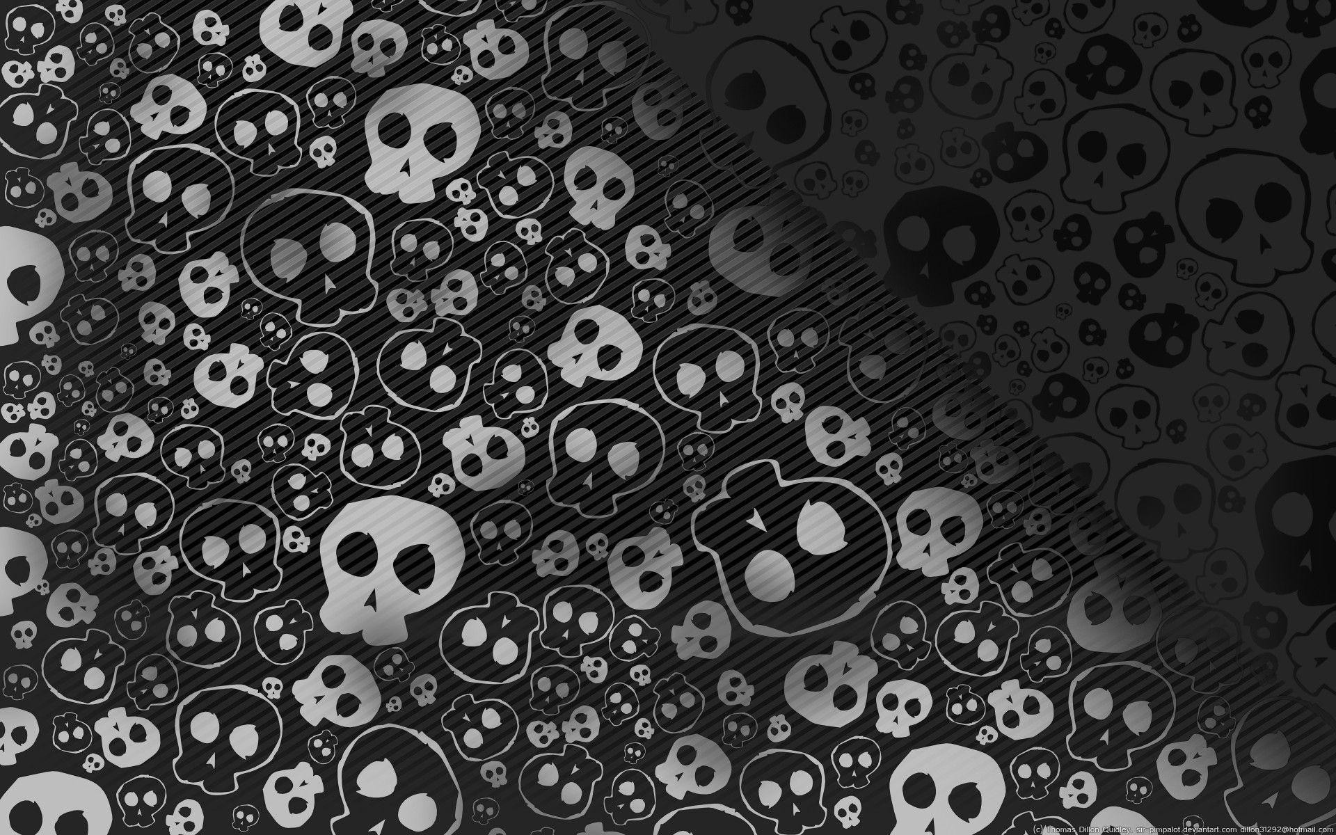 Black and White Skulls Wallpaper (59+ images)