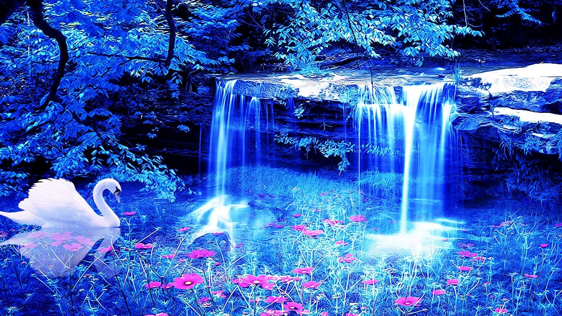 Wallpaper Scenery Waterfall (53+ images)