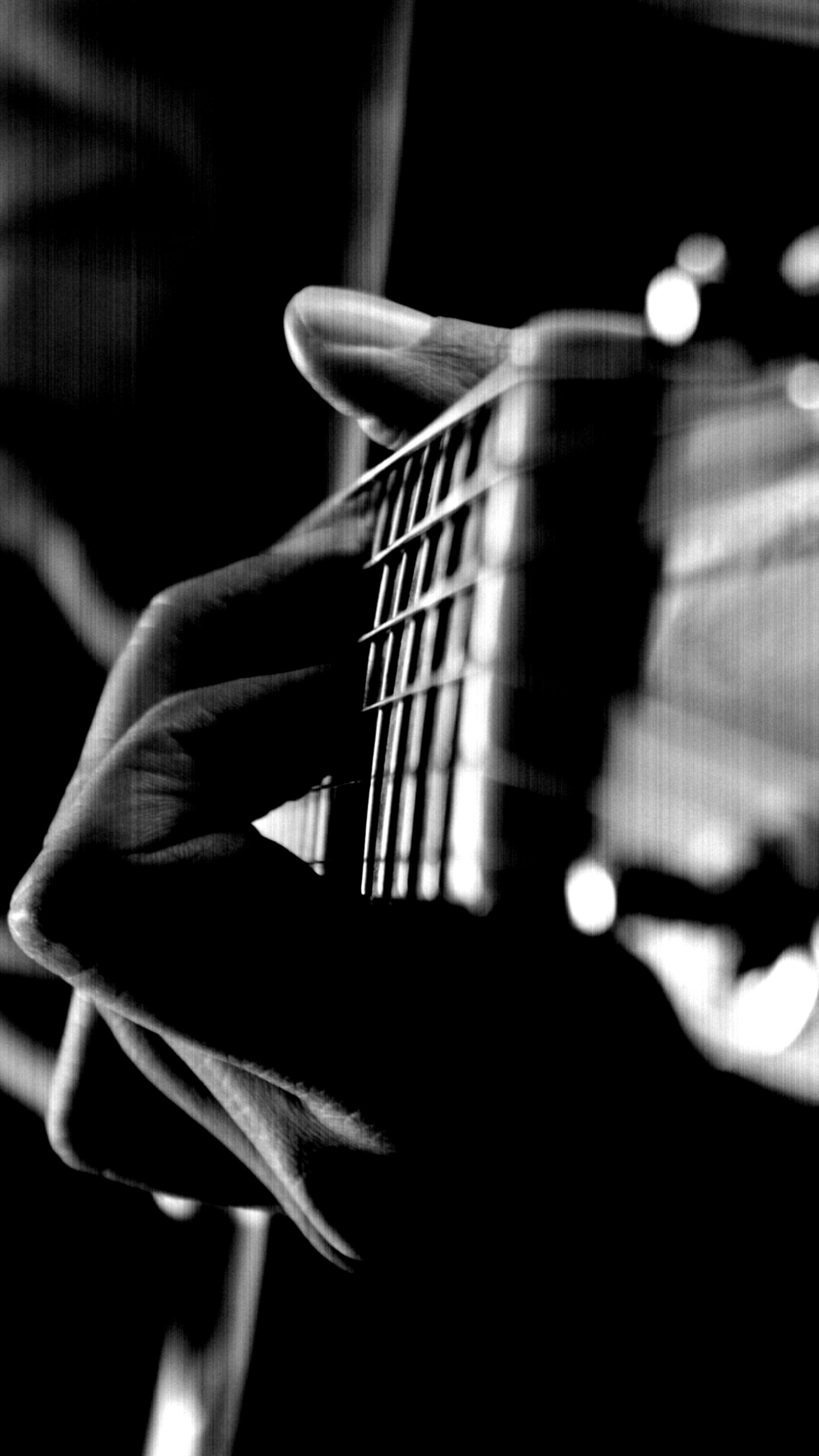 Iphone Guitar Black And White Wallpaper