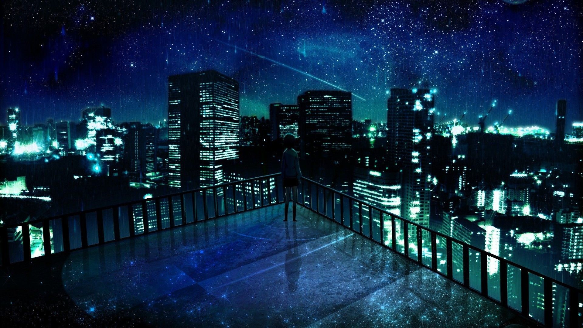 Anime Scenery Horizon Shooting Star Sunset 4k 3840x2160 Wallpaper 15