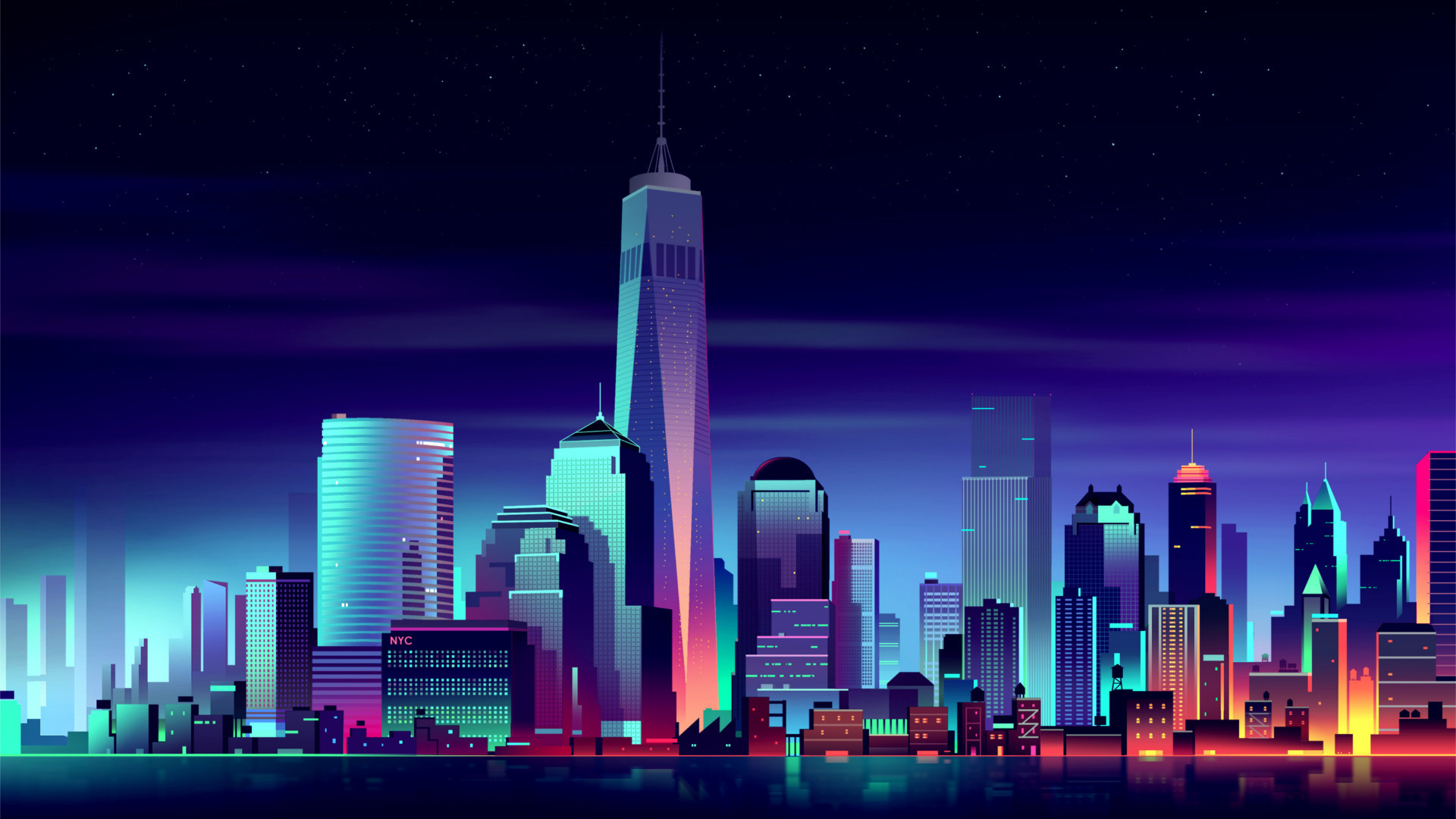 Featured image of post Synthwave Wallpaper 1920X1080 / Synthwave for desktop, landscape, neon light, mountain, retrowave.