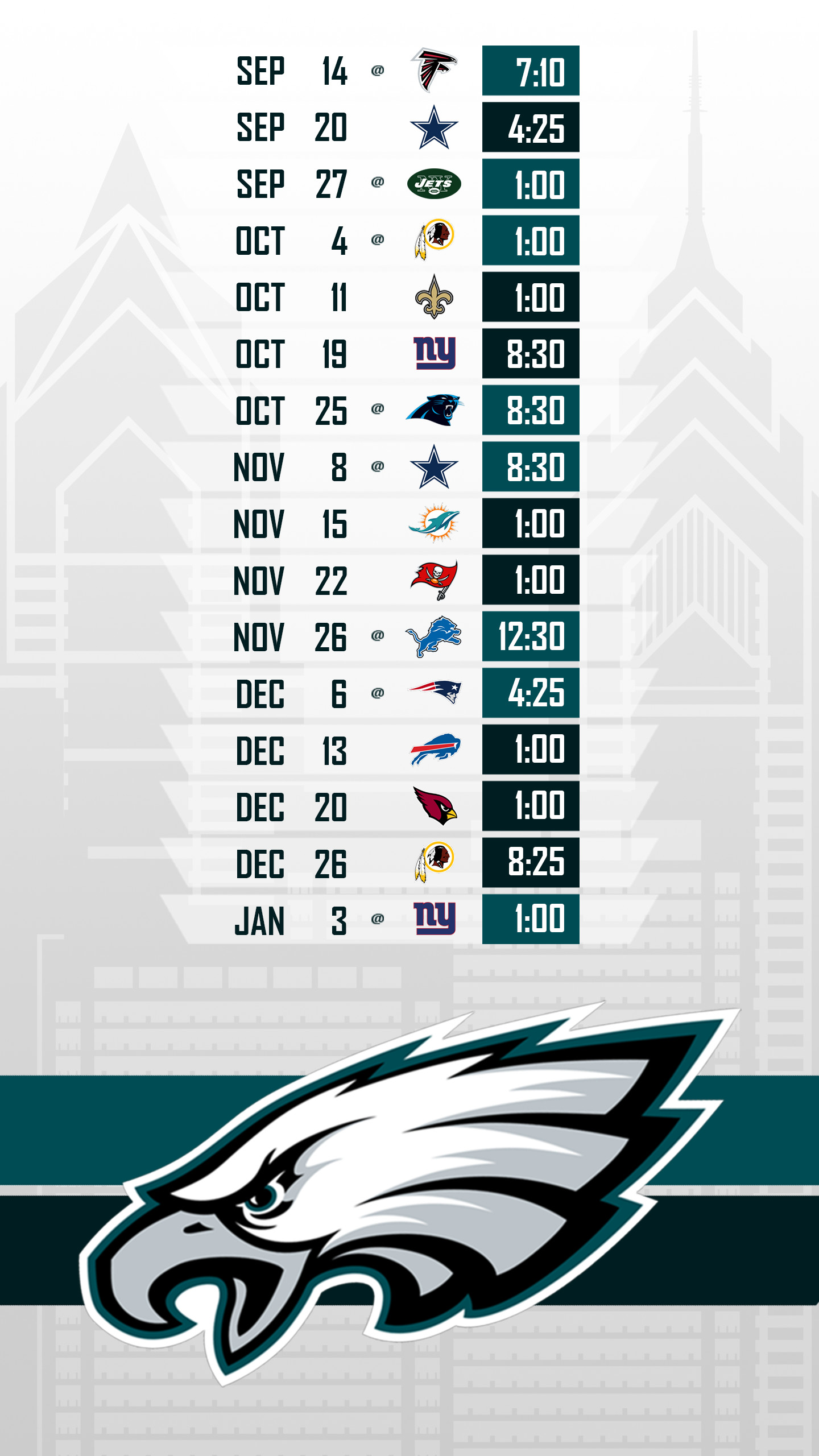 Philadelphia Eagles 2018 Schedule Wallpaper 56 Images 
