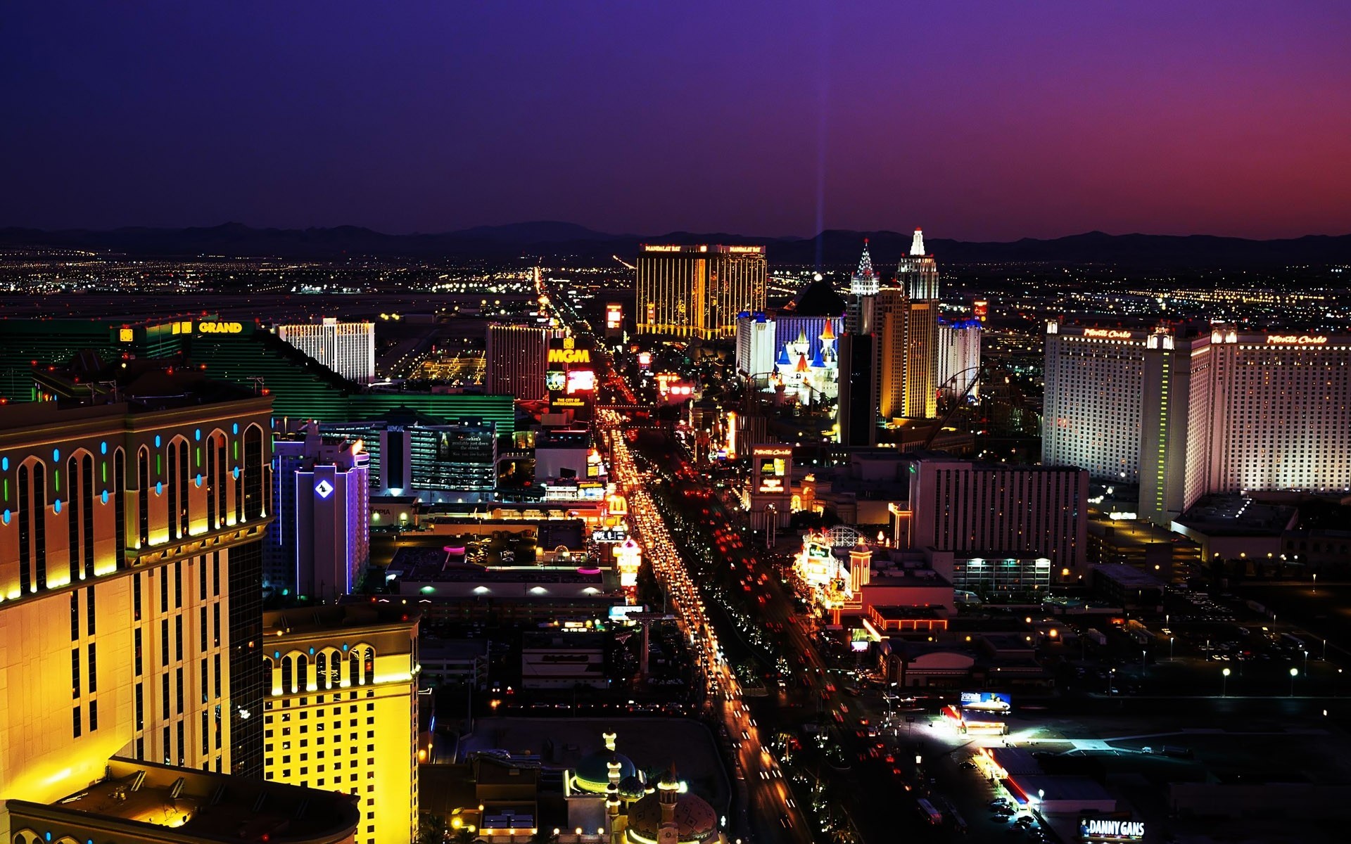 Download wallpapers Las Vegas k sunset buildings America USA 