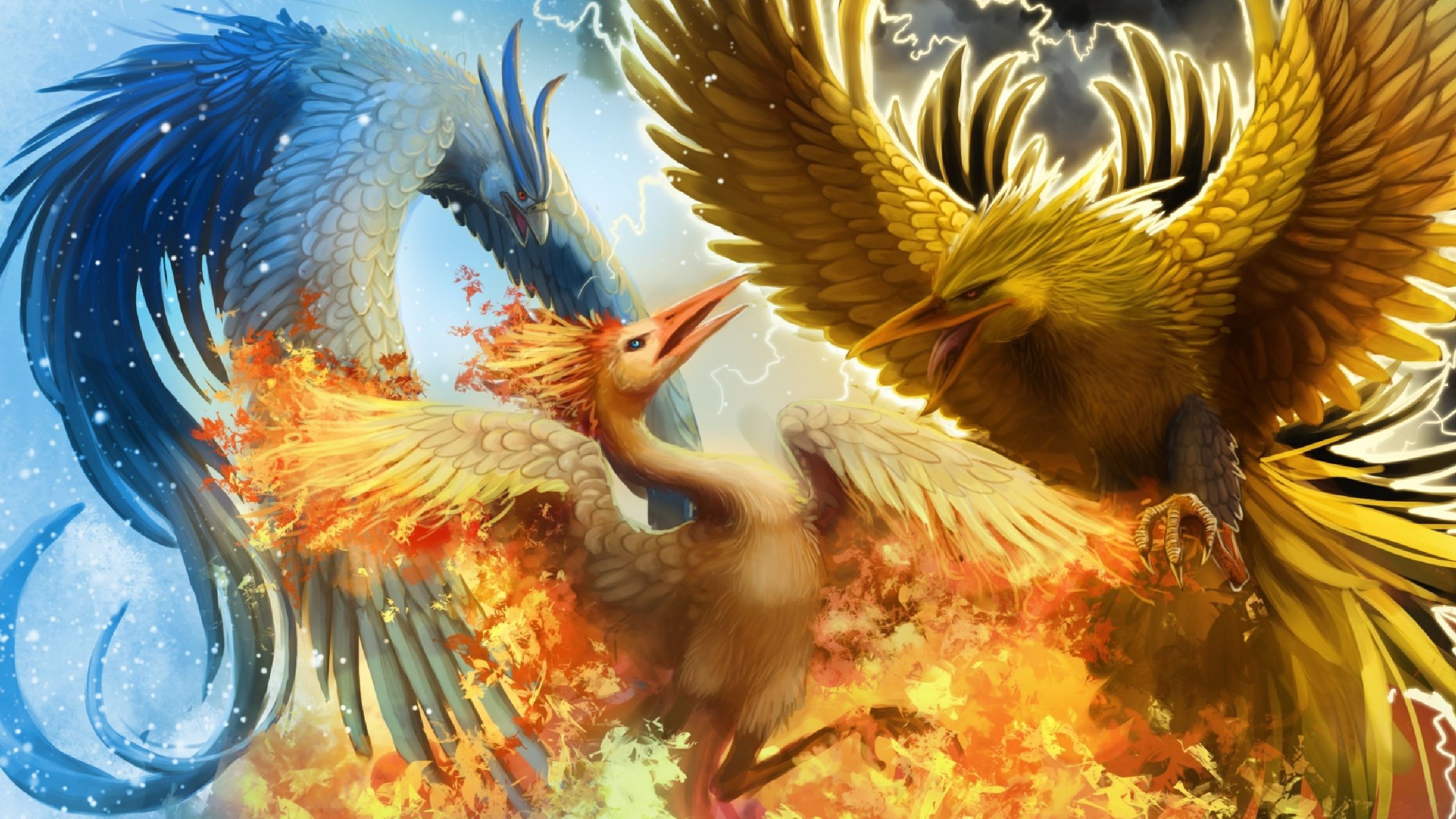 Pokemon Fire Red Legendary Birds Wallpaper (58+ images)