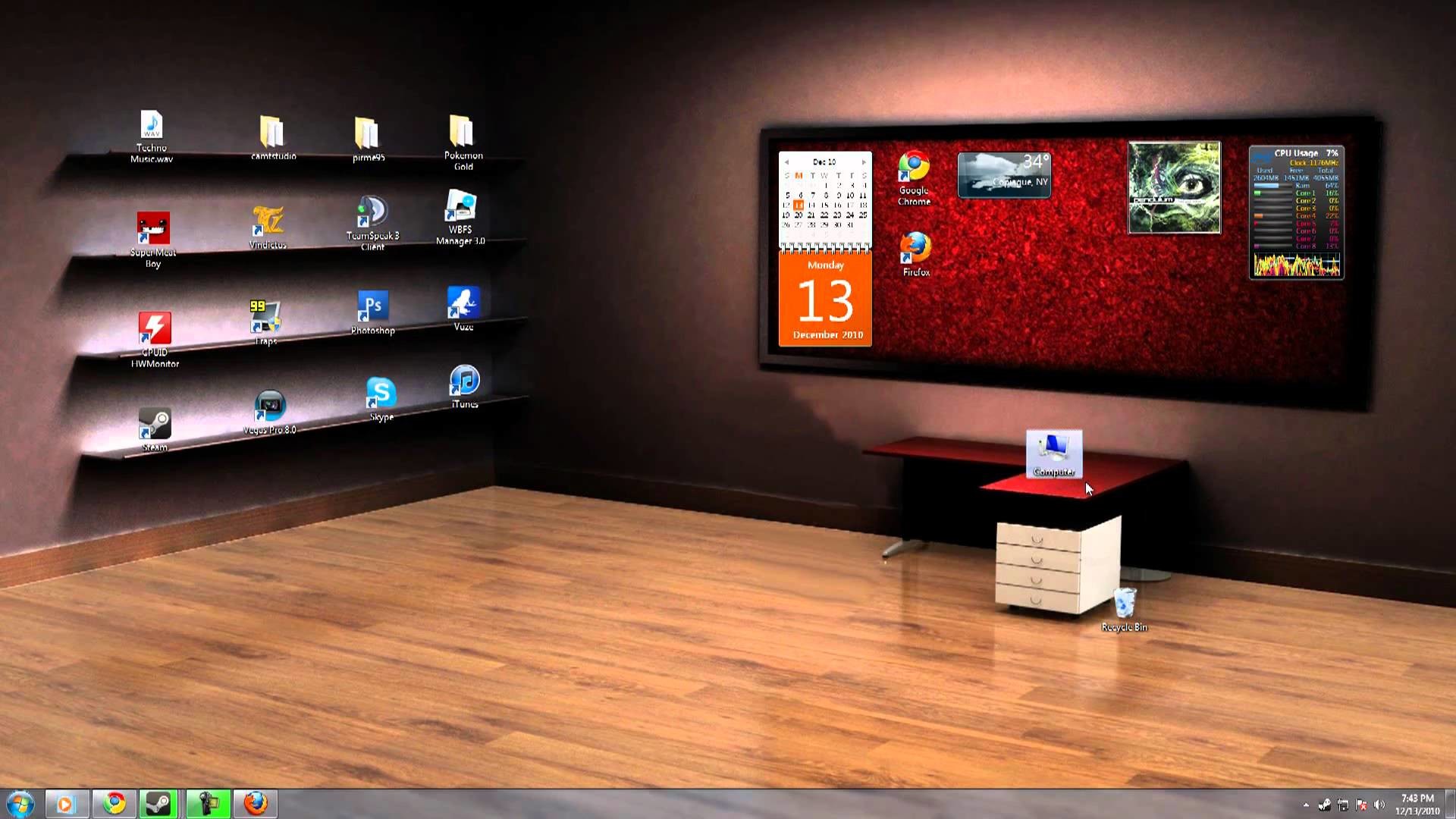 Desk And Shelves Desktop Wallpaper (50+ Images)