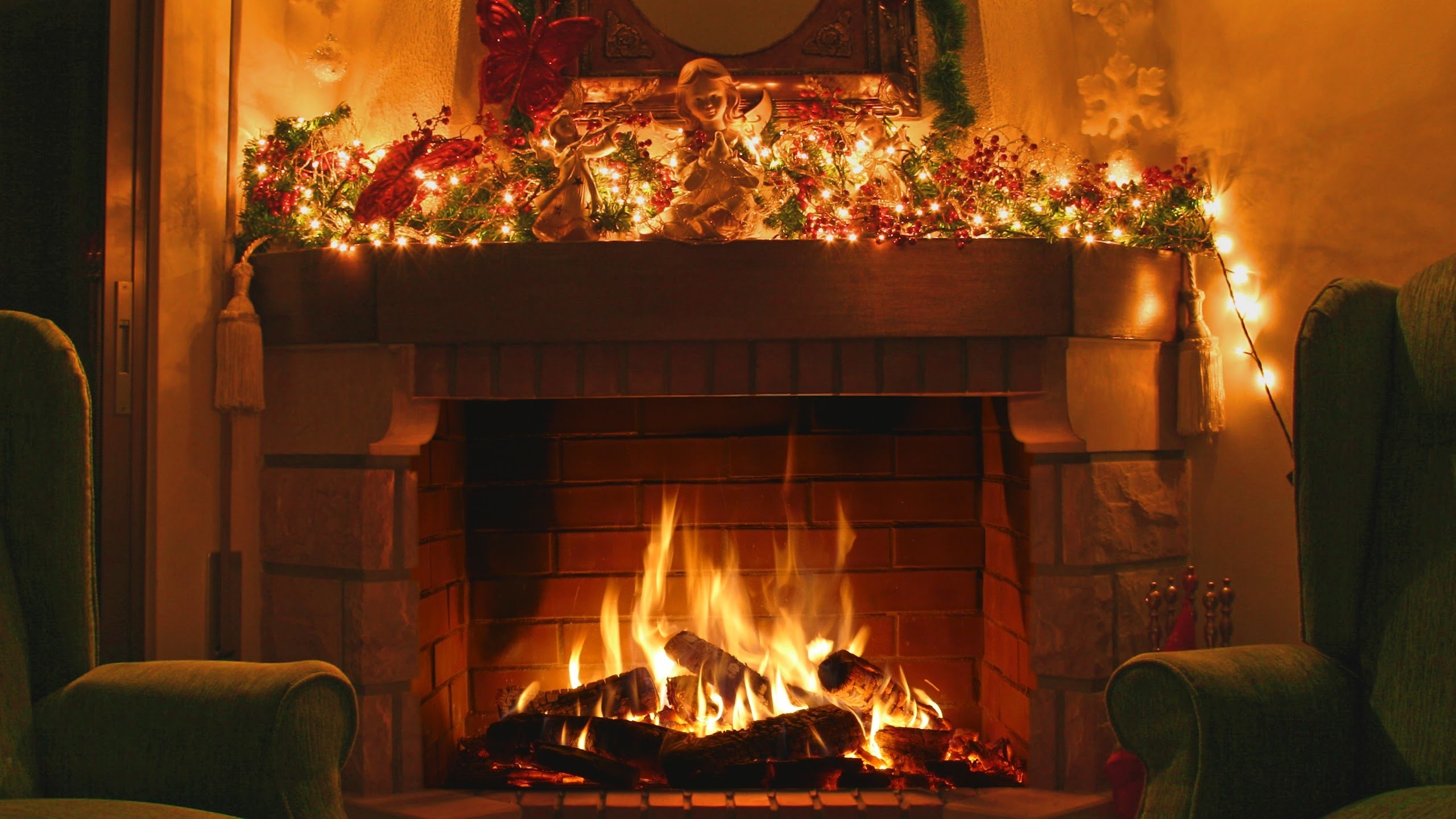 Christmas Fireplace Wallpaper 57 Images 