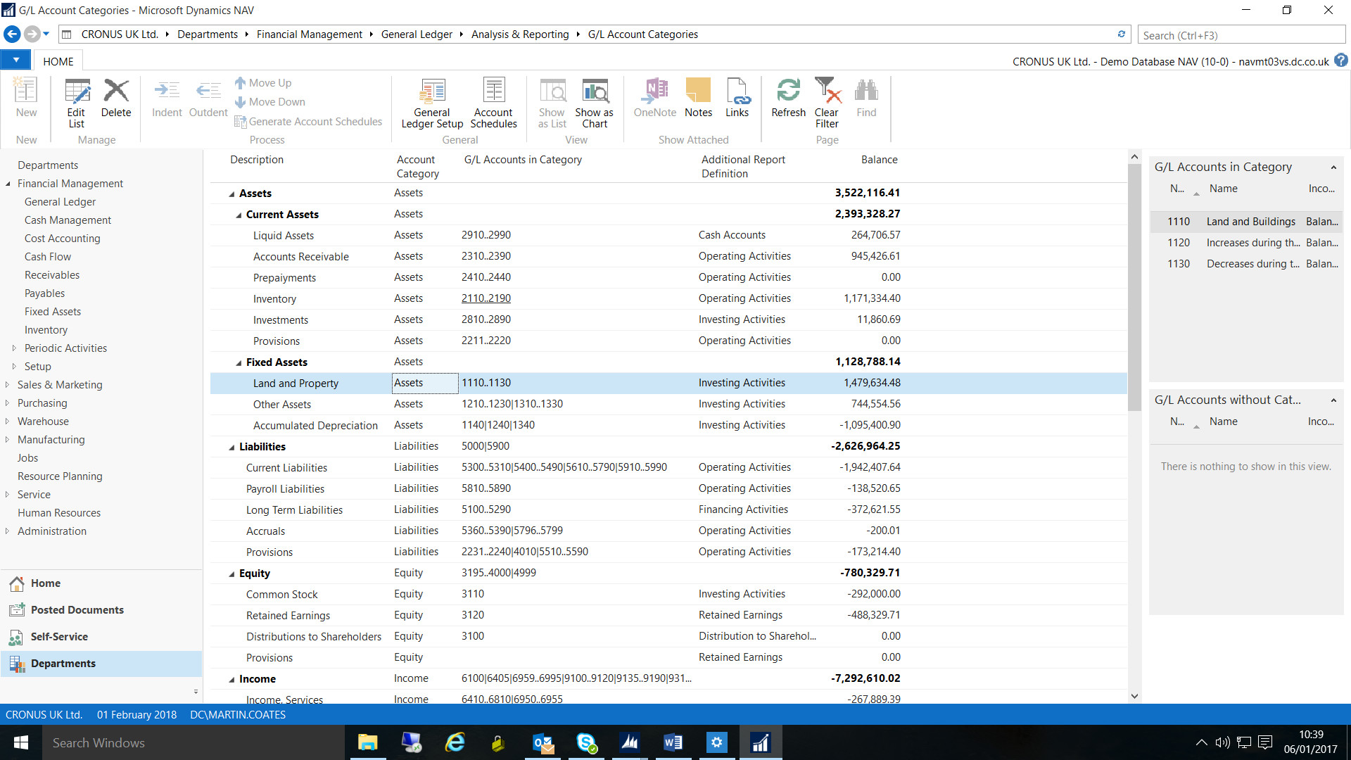 1920x1080 Setting up Account Categories in NAV 2017
