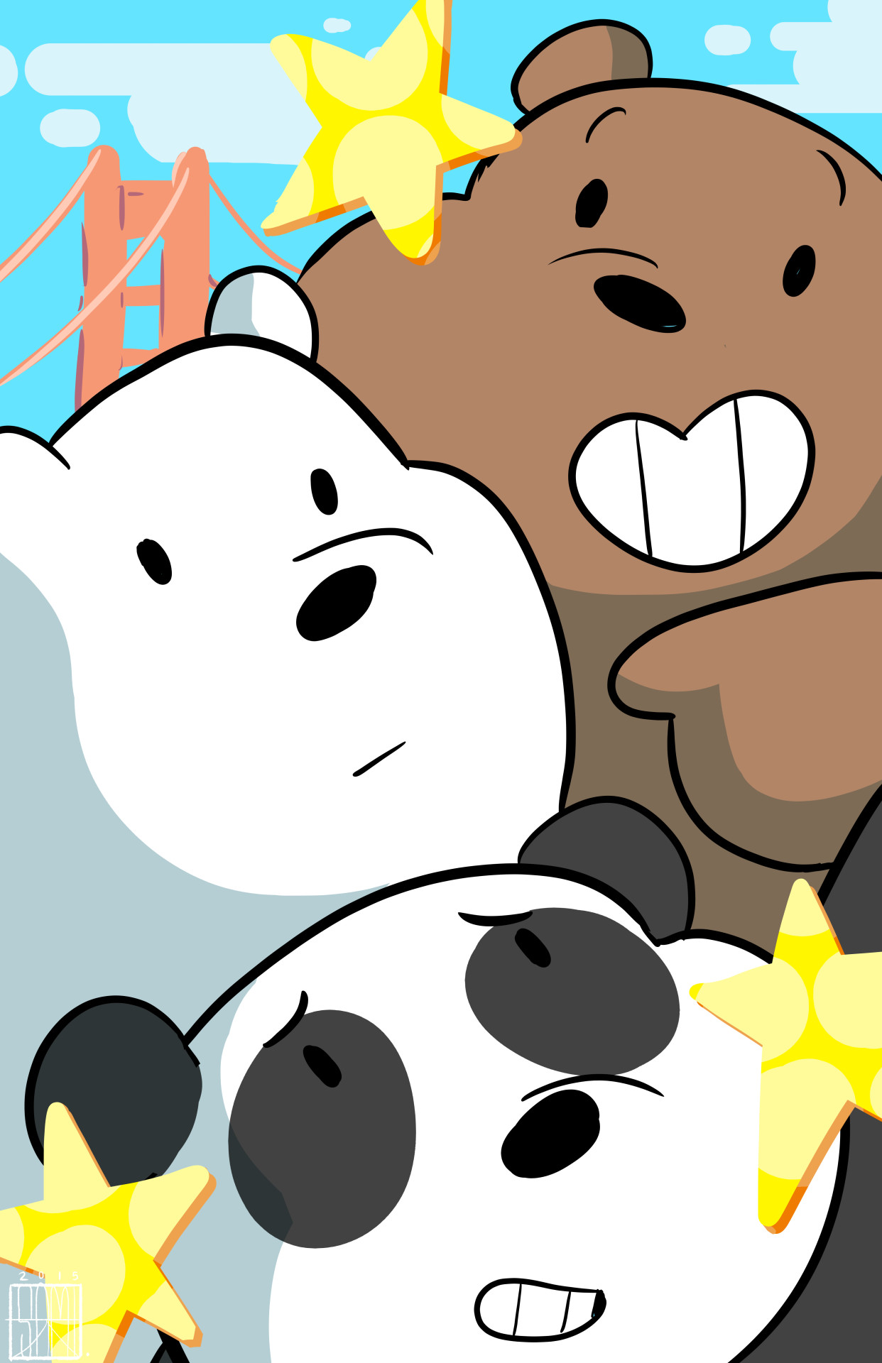 we bare bears desktop / mobile wallpapers & vector ai on we bare bears wallpapers