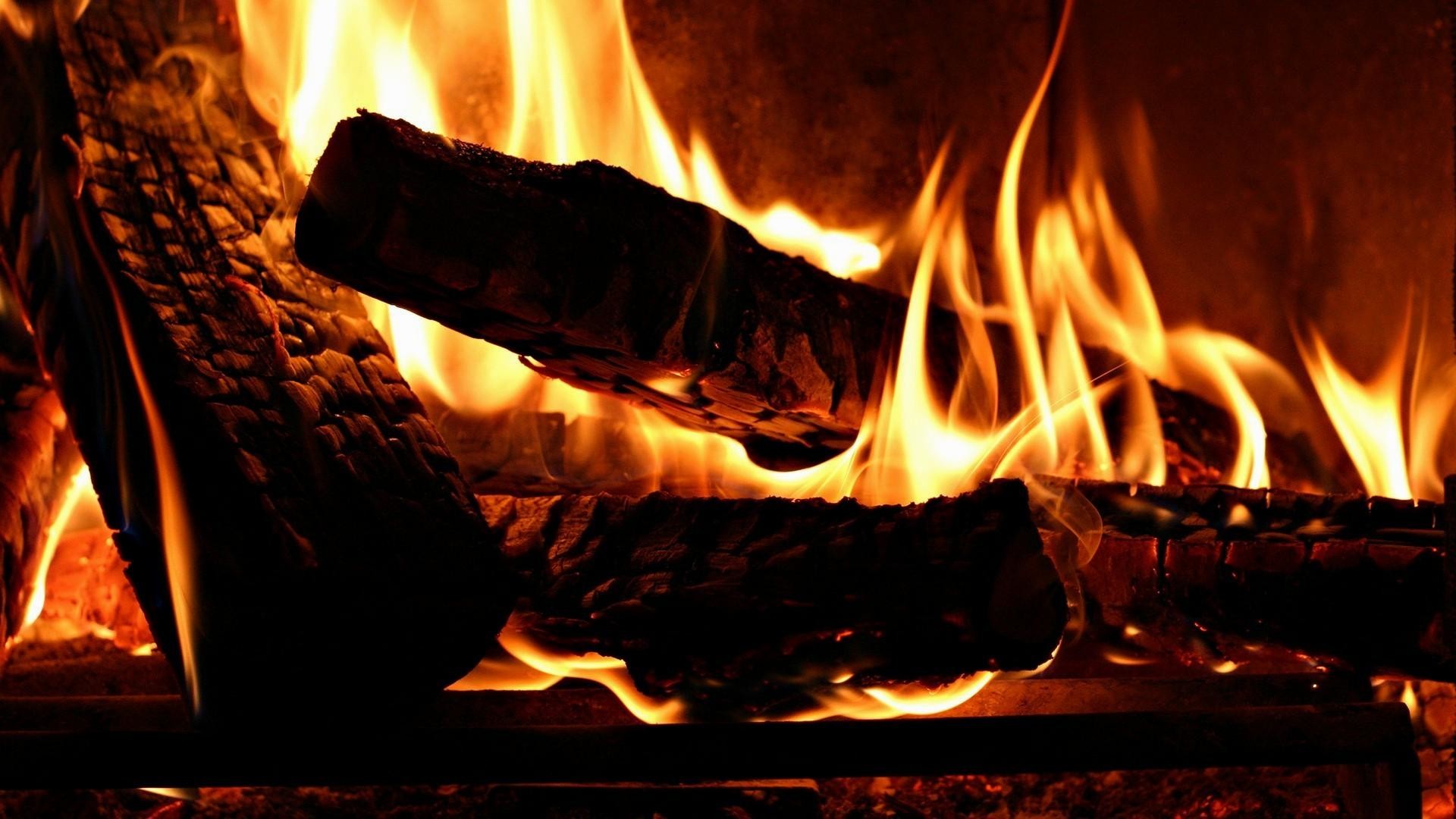 live fireplace screensaver