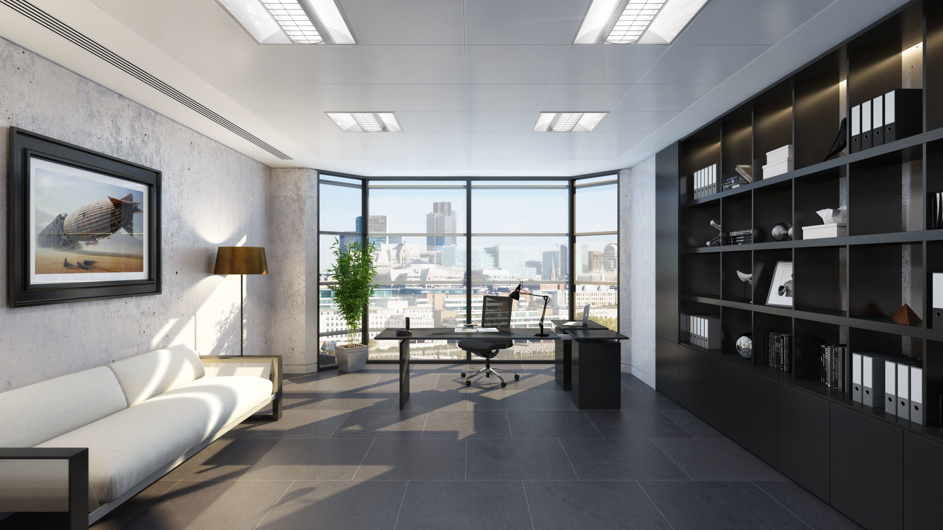 Modern Office Zoom Background ~ Office Realistic Office Simple Zoom