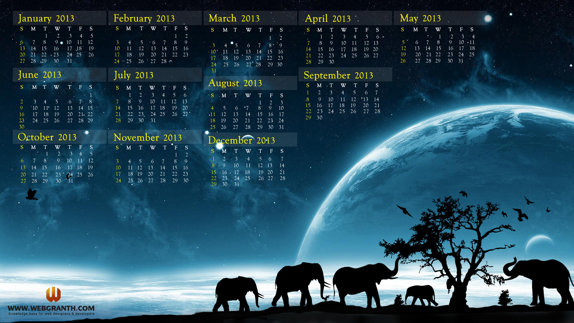 Wallpapers with Calendar 2018 (57+ images)