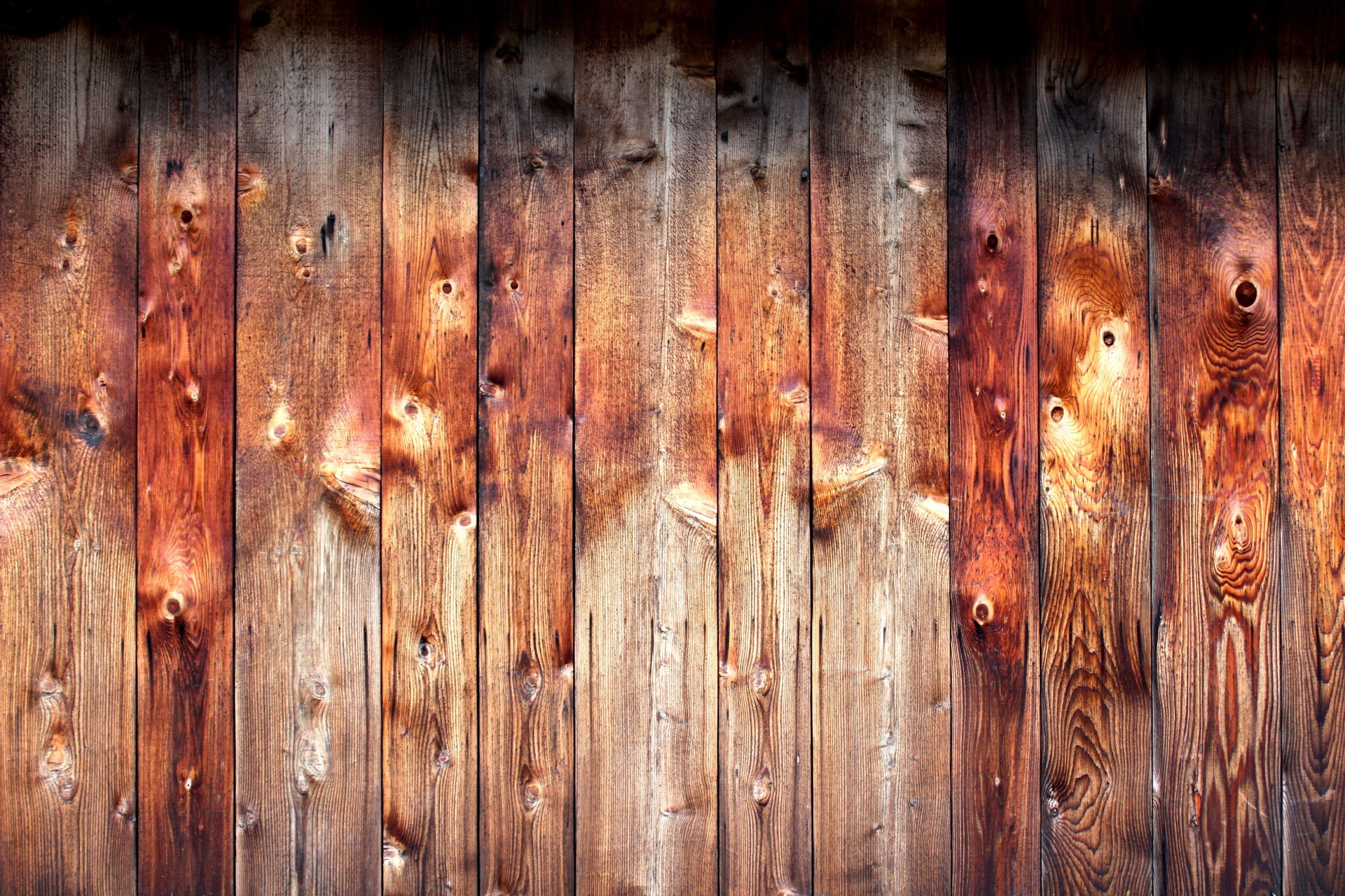 old barn wood kitchen wall