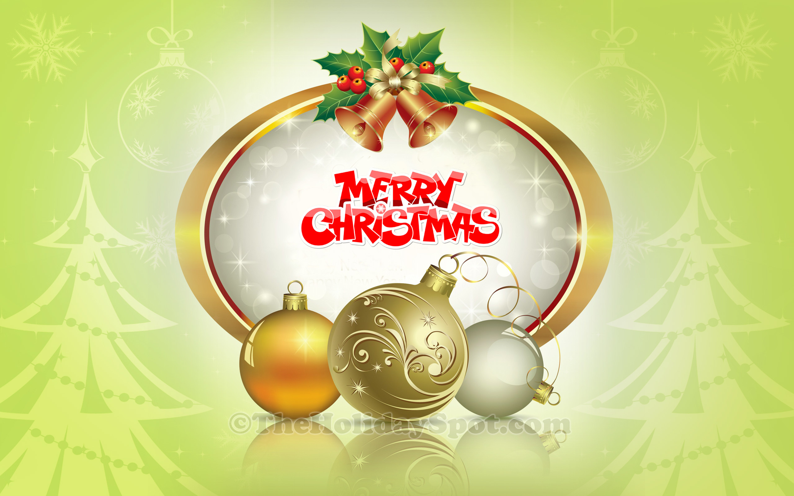 Wallpaper Merry Christmas wishes from Santa Download