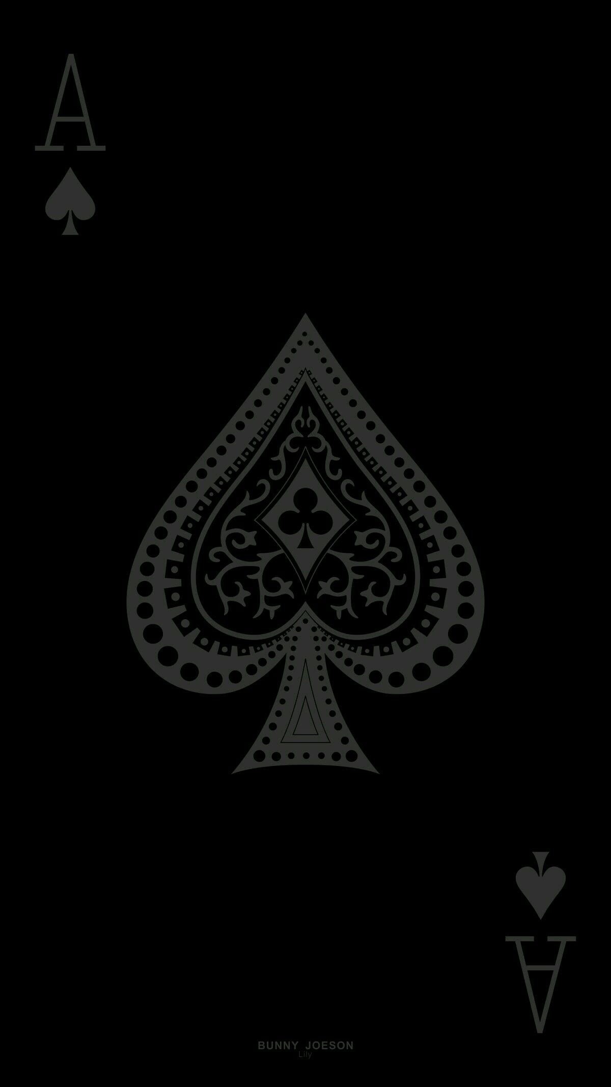 Black Wallpaper Ace Of Hearts