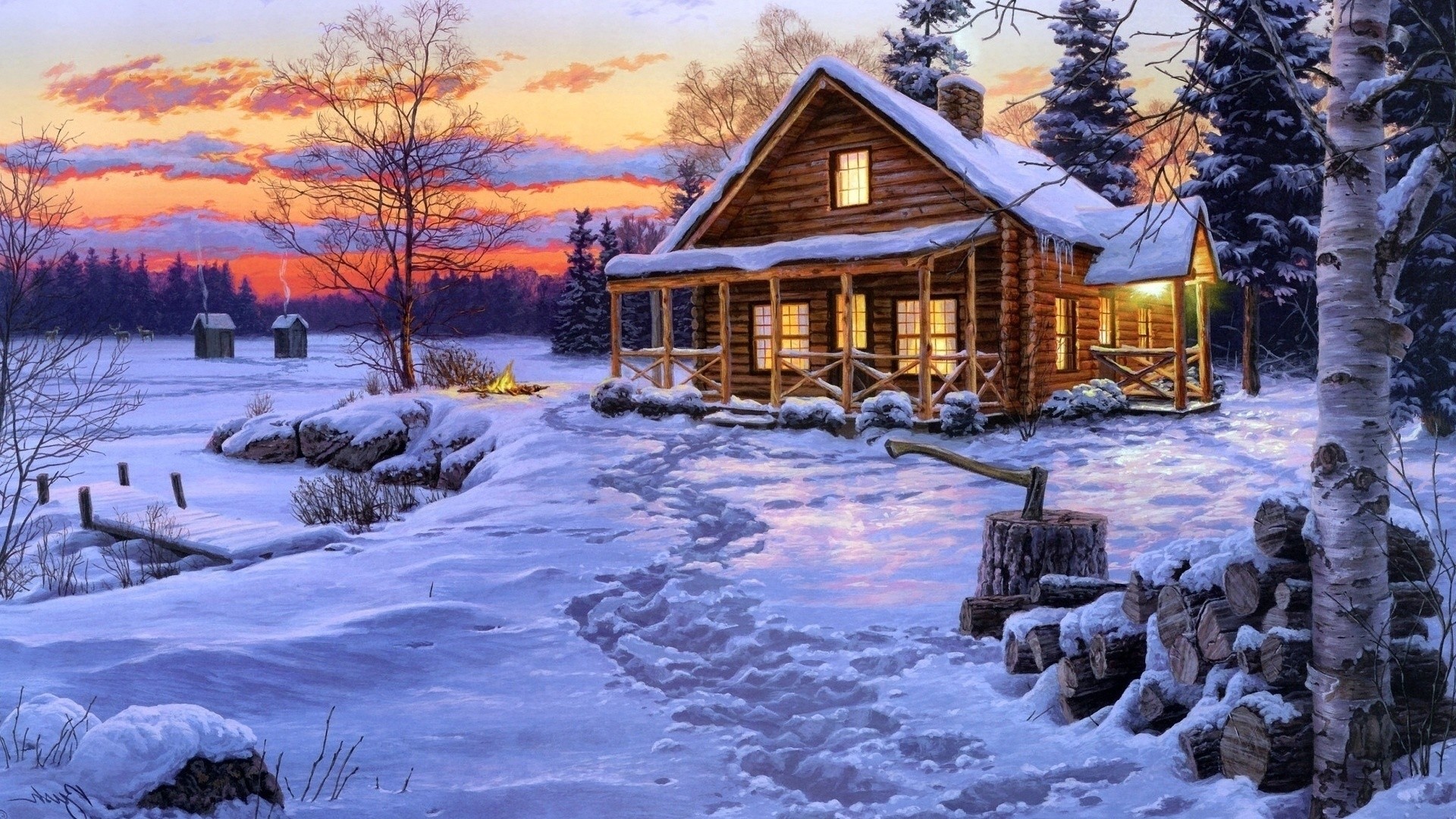 Rustic Log Cabin Wallpaper (56+ images)