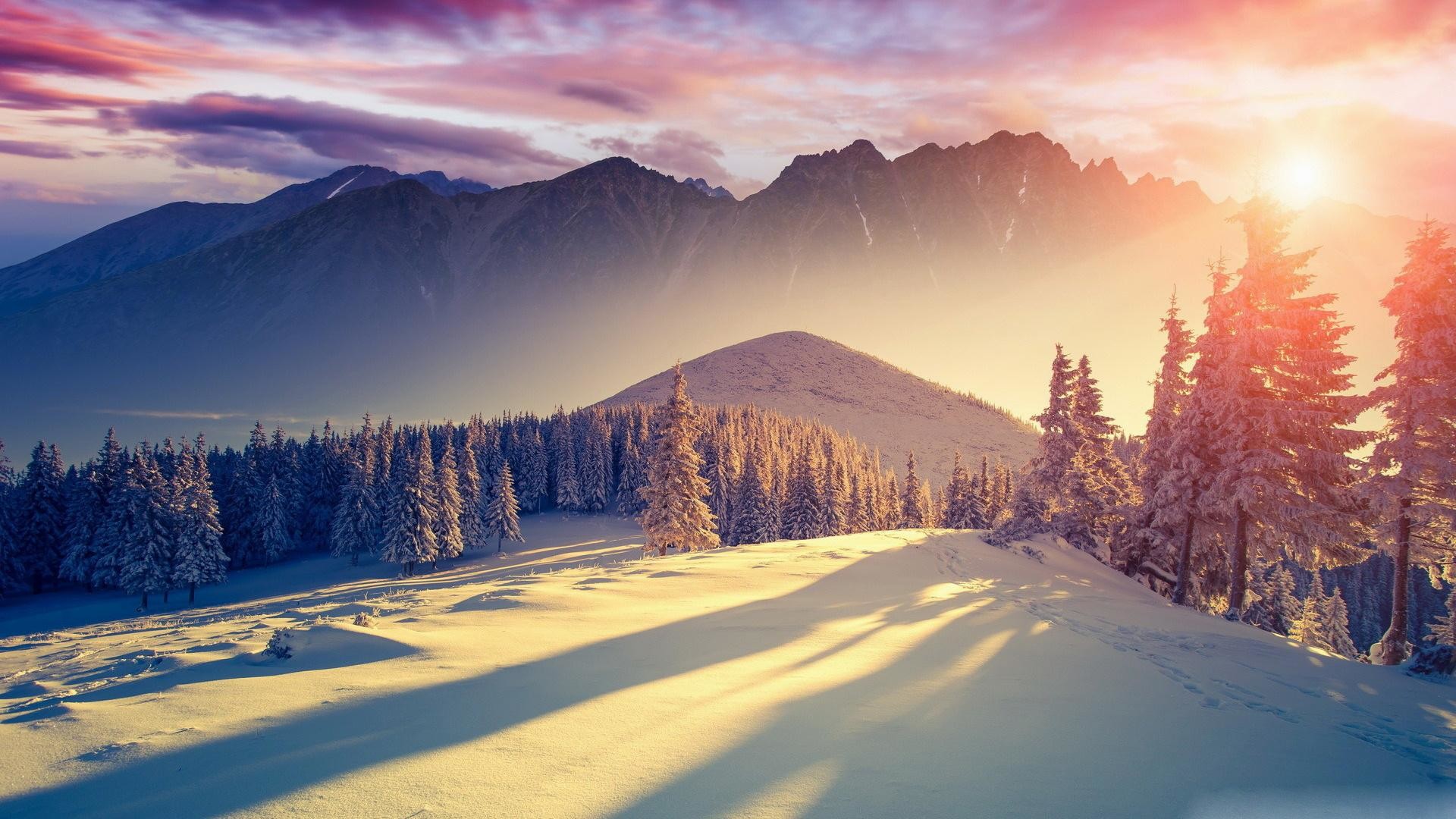 1920x1080 wallpaper.wiki-Sunset-Winter-images--PIC-WPE00116