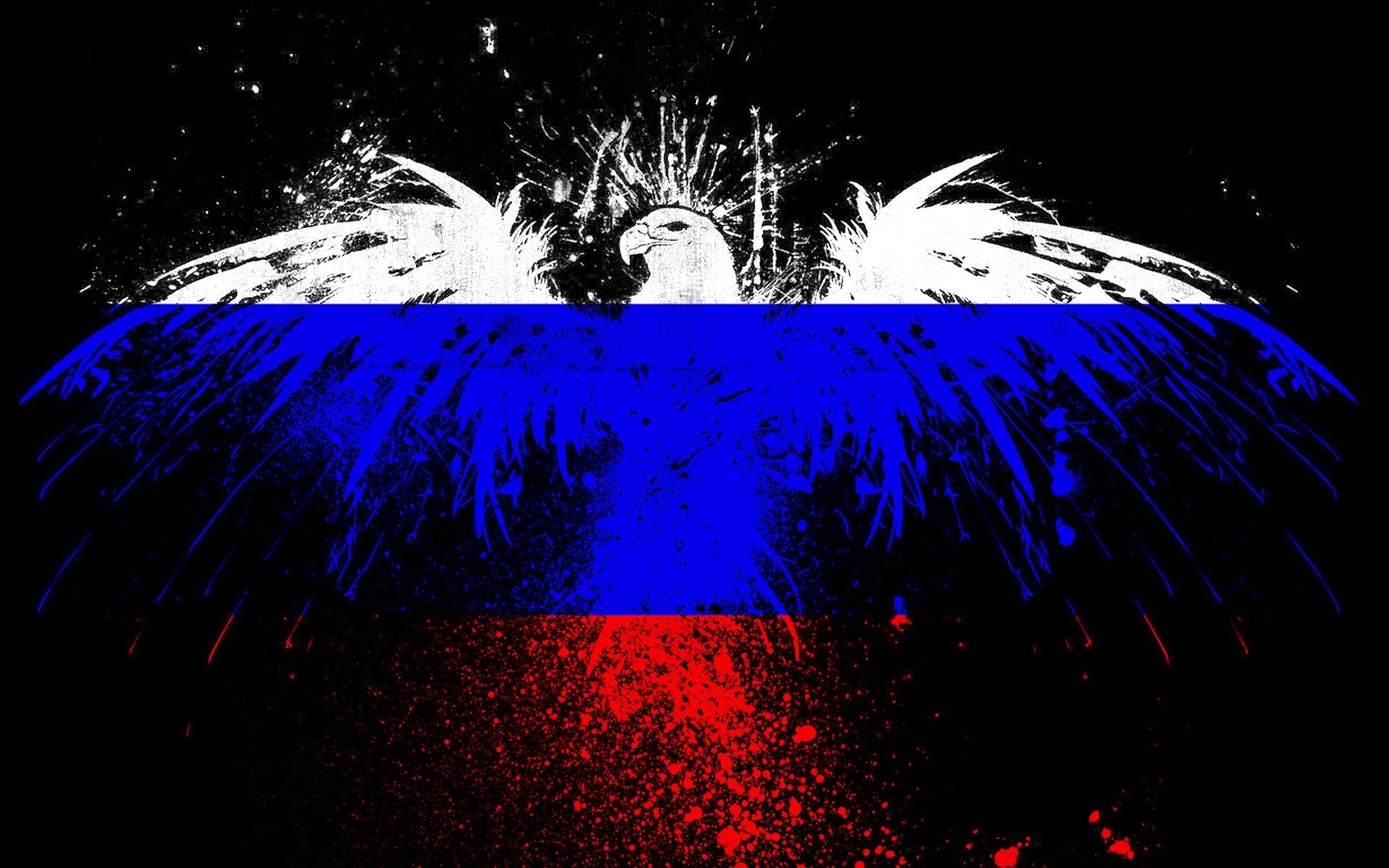 1920x1200 eagle spray paint flag of the russian federation