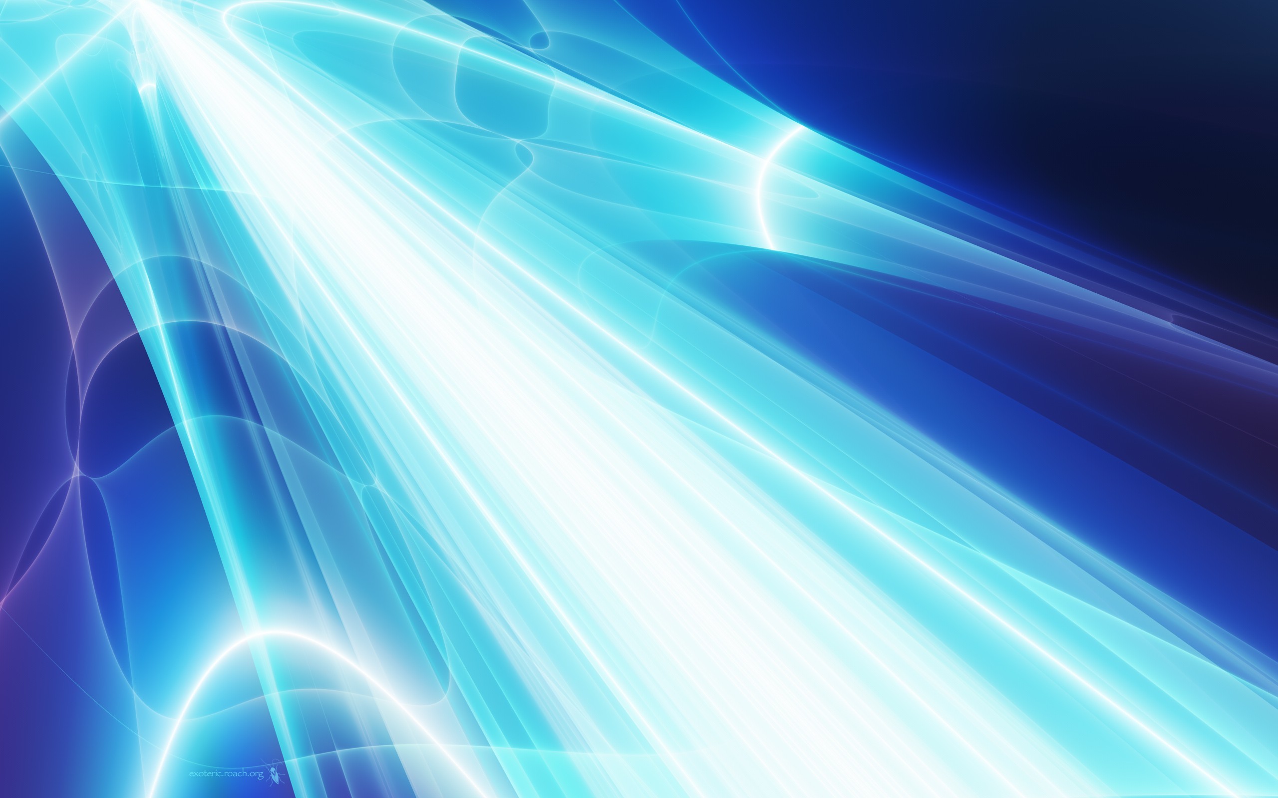 2560x1600 Abstract - Blue Wave Technology Abstract Wallpaper