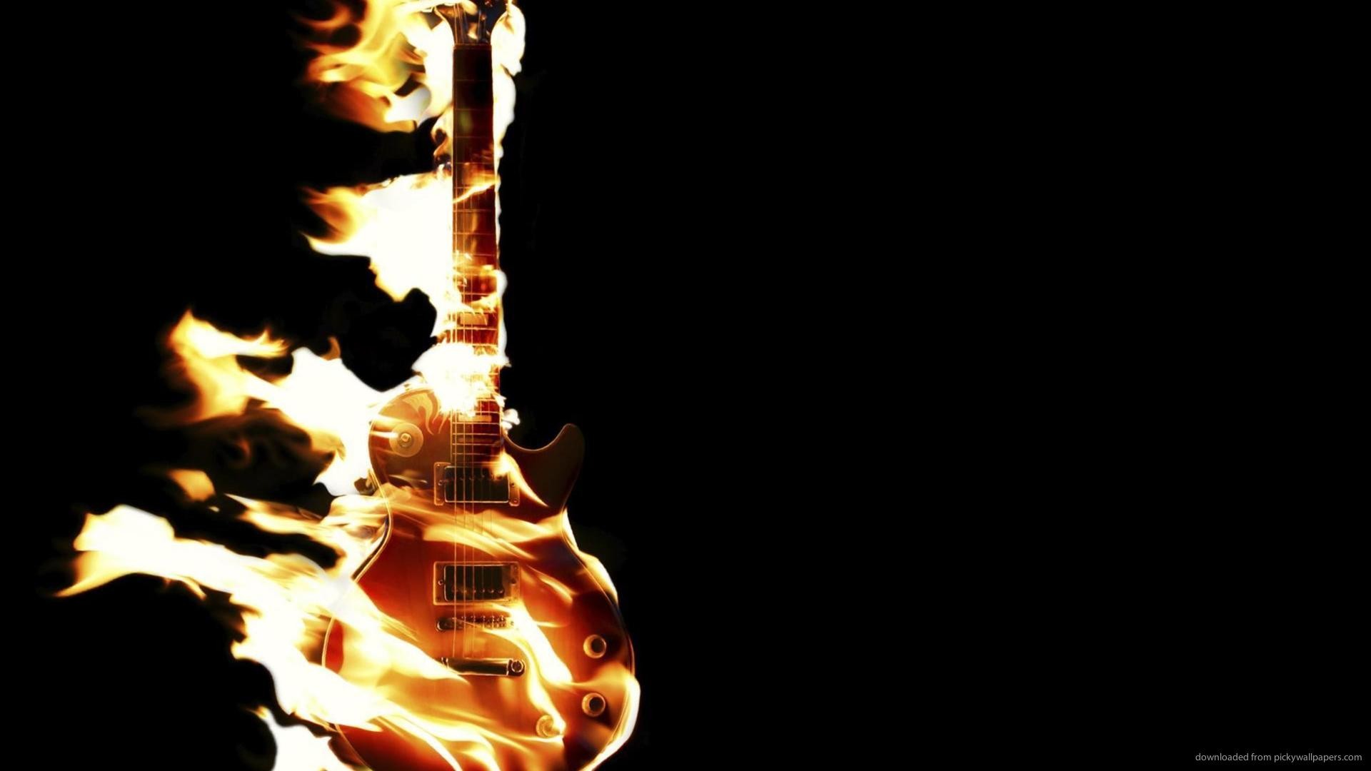 1920x1080 Burning Guitar picture