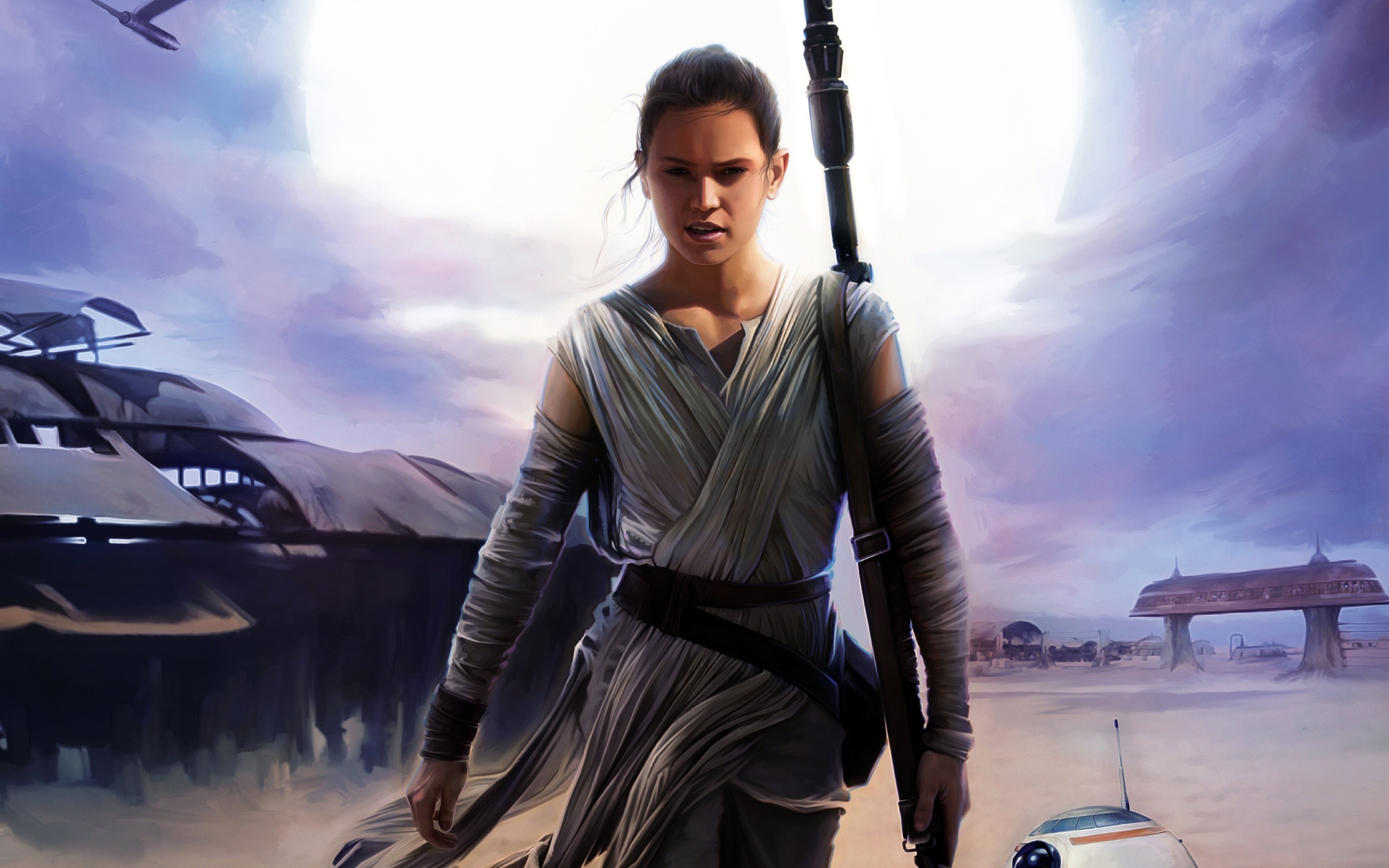 2880x1800 Star Wars, Jedi, Star Wars: Episode VII The Force Awakens, Daisy Ridley  Wallpapers HD / Desktop and Mobile Backgrounds