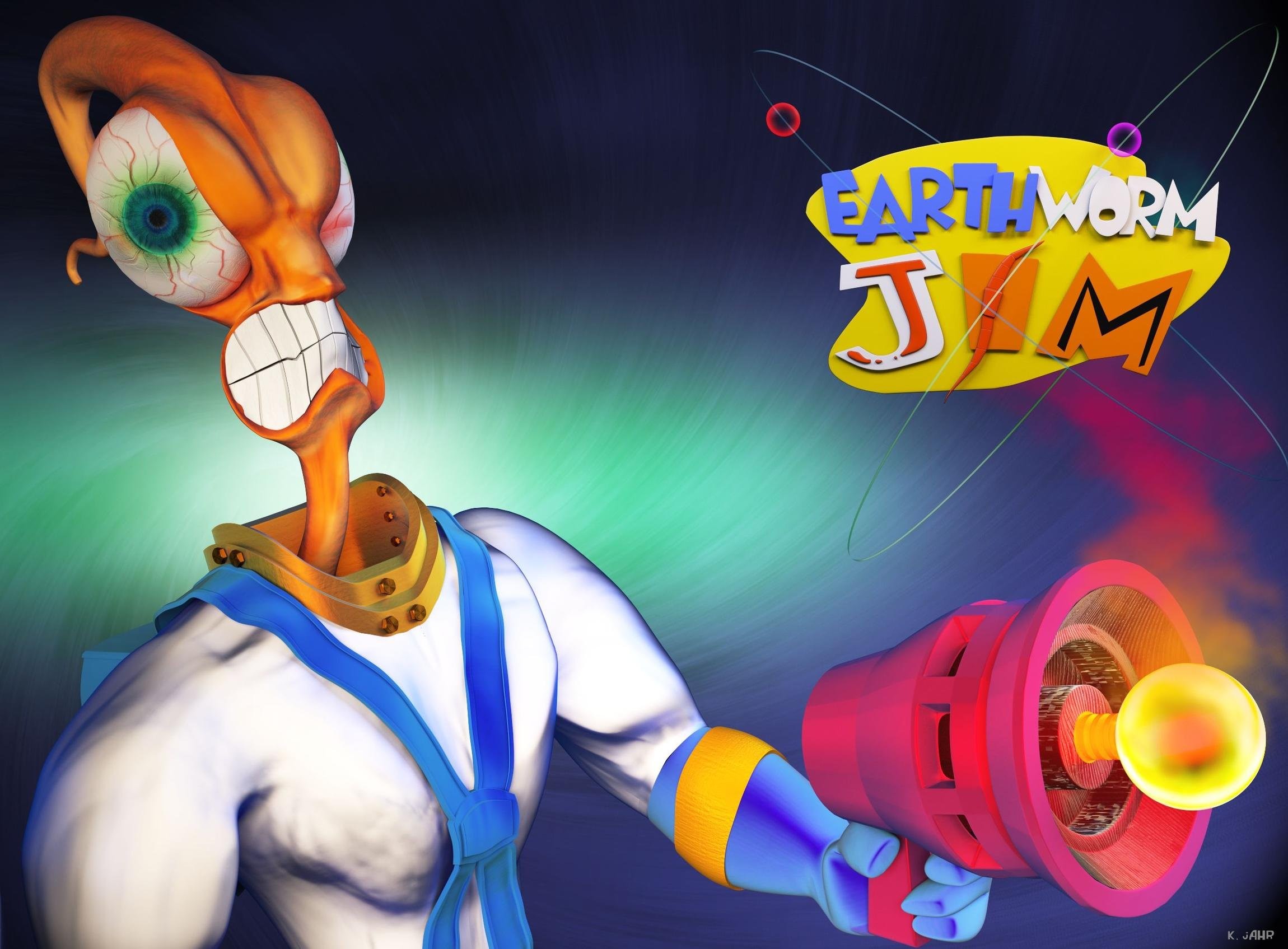 2300x1695 EARTHWORM JIM adventure animation comedy cartoon 5 wallpaper Earthworm Jim  2 Wallpaper