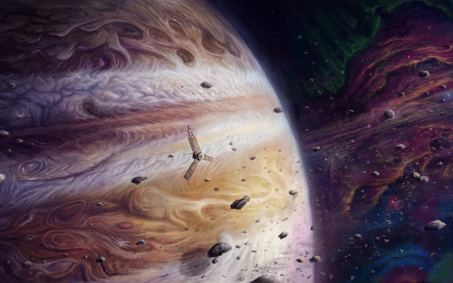 1920x1200 Sci Fi - Planet Spaceship NASA Jupiter Space Wallpaper