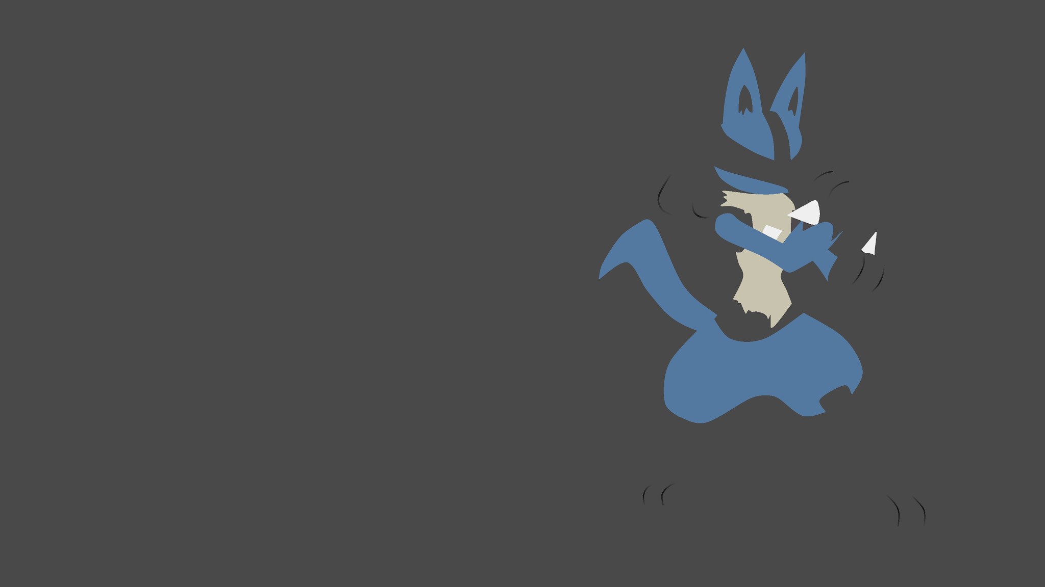 2048x1152 Here is a Lucario Minimalist Wallpaper I made... Go ahead and download it  by .