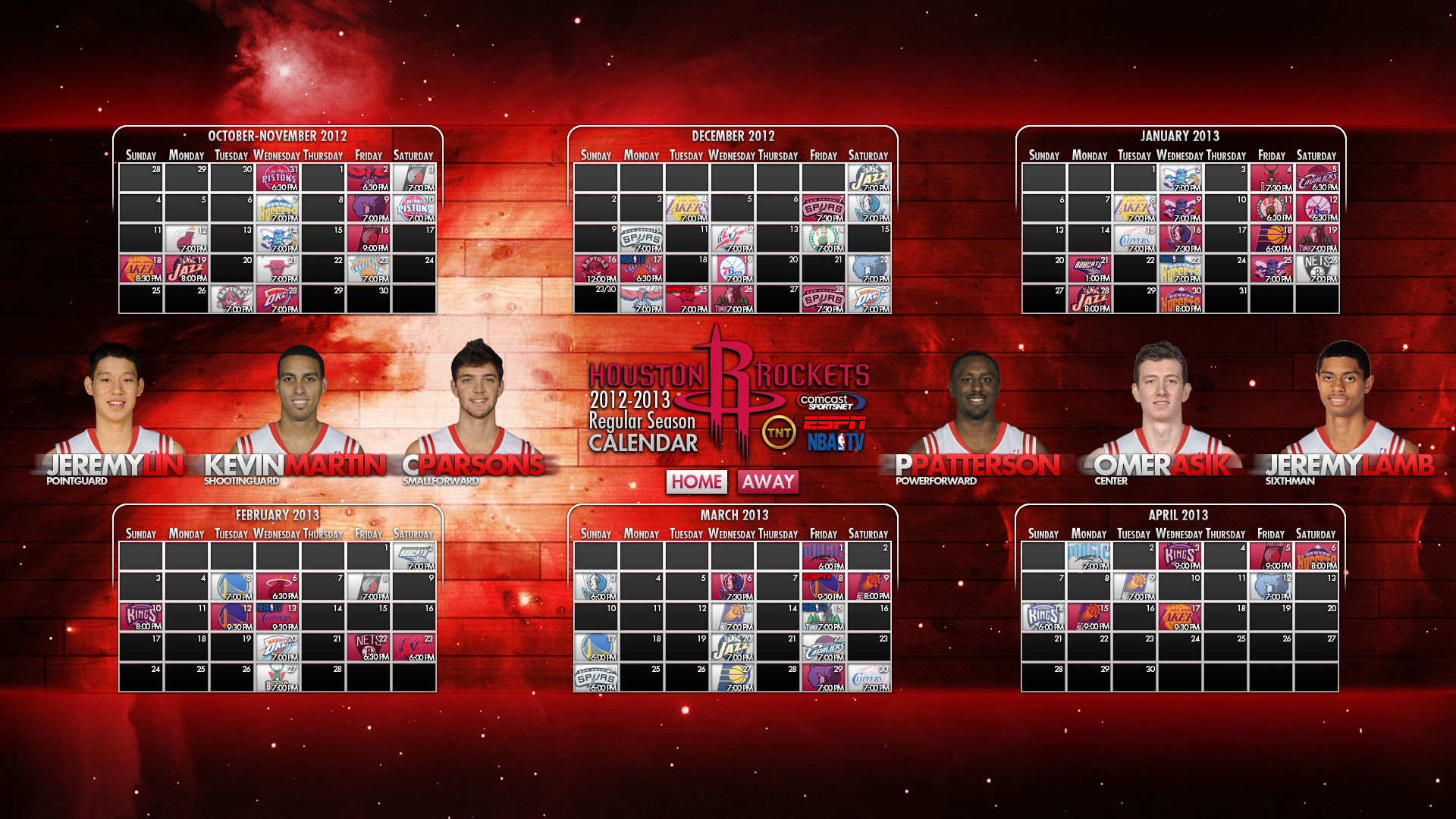 1920x1080 Houston Rockets 2012-2013 Schedule Wallpaper