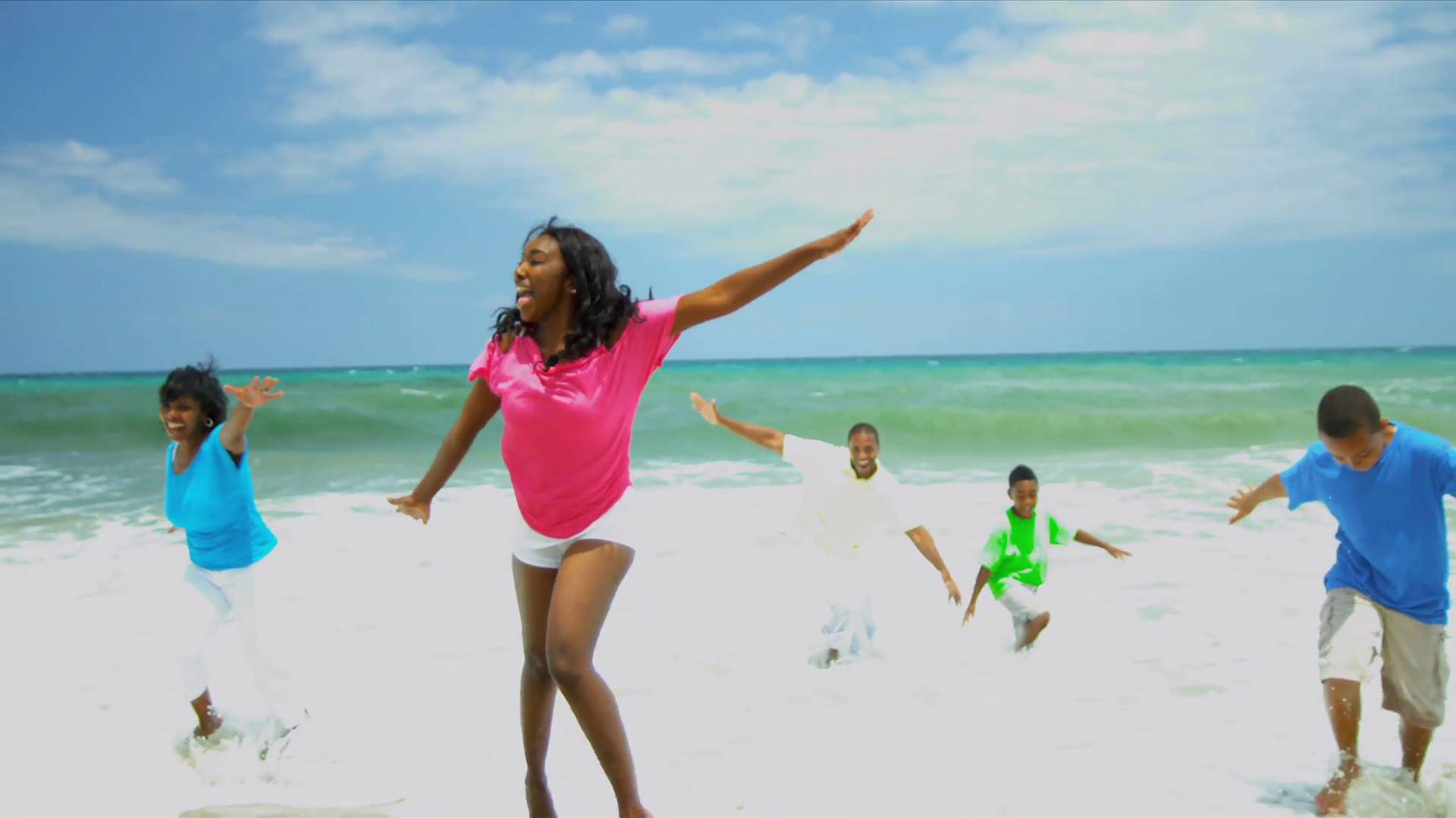 1920x1080 African American family spending summer holiday together on beach Stock  Video Footage - Storyblocks Video
