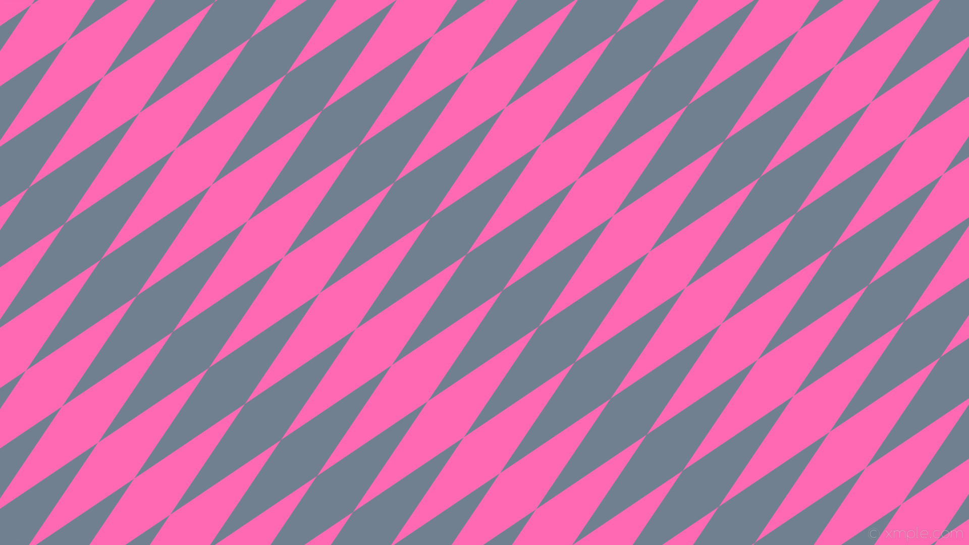 1920x1080 wallpaper rhombus lozenge pink diamond grey slate gray hot pink #708090  #ff69b4 45Â°