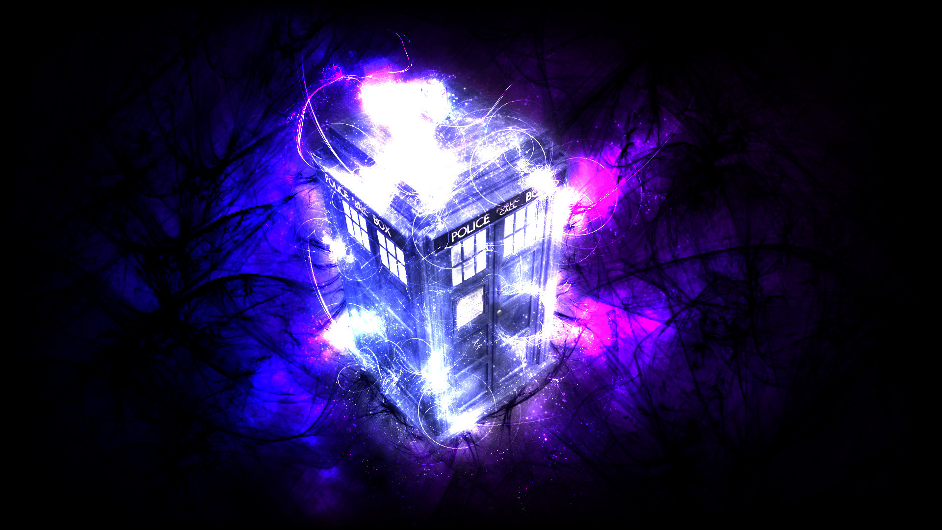 1920x1080 Box Of Police Electric Connected Illustration Coolest Purples Colours  Doctor Who Wallpaper Pinky Hidden Abyss Brightness