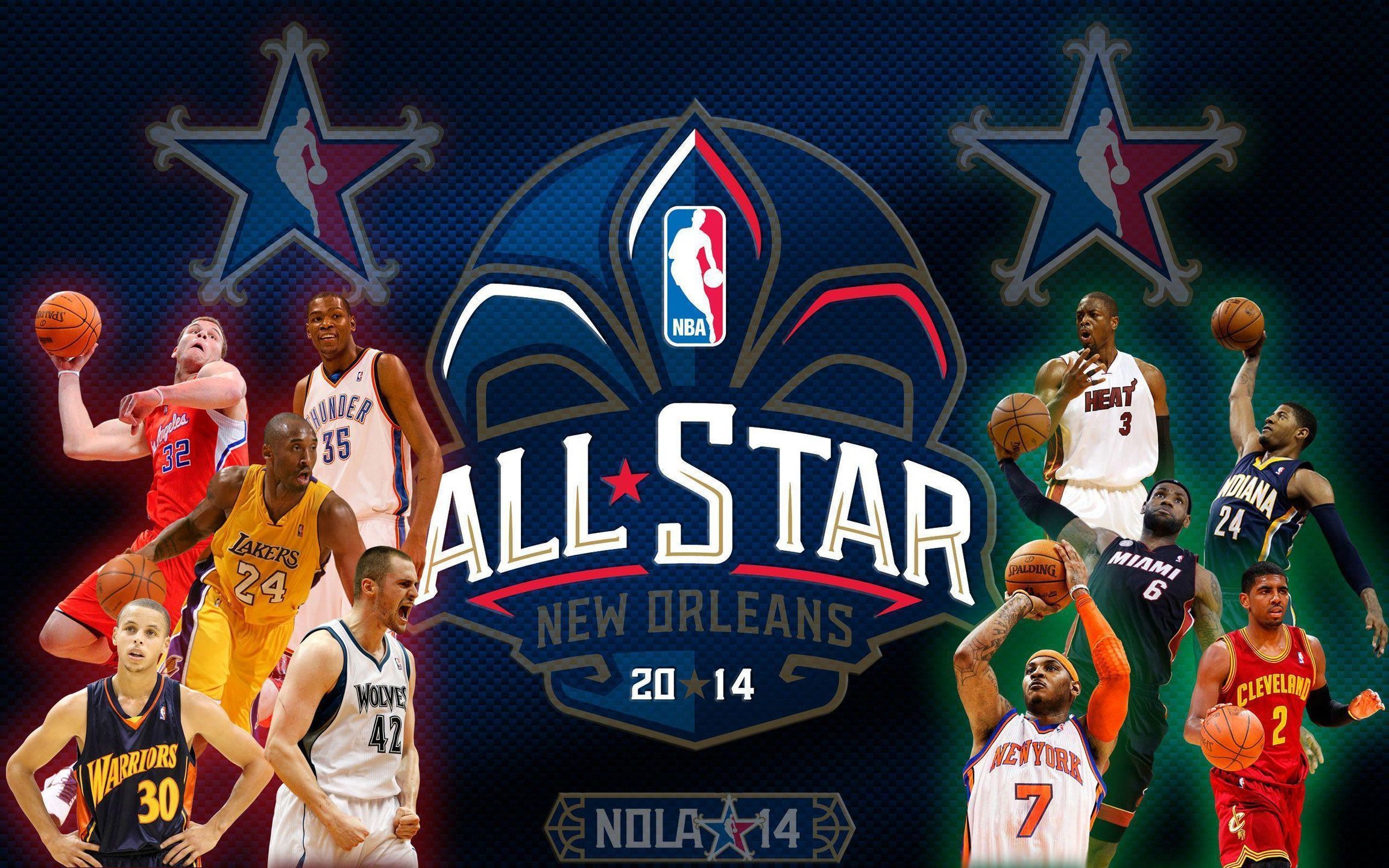 2304x1440 NBA All Stars Basketball HD Wallpaper Themes