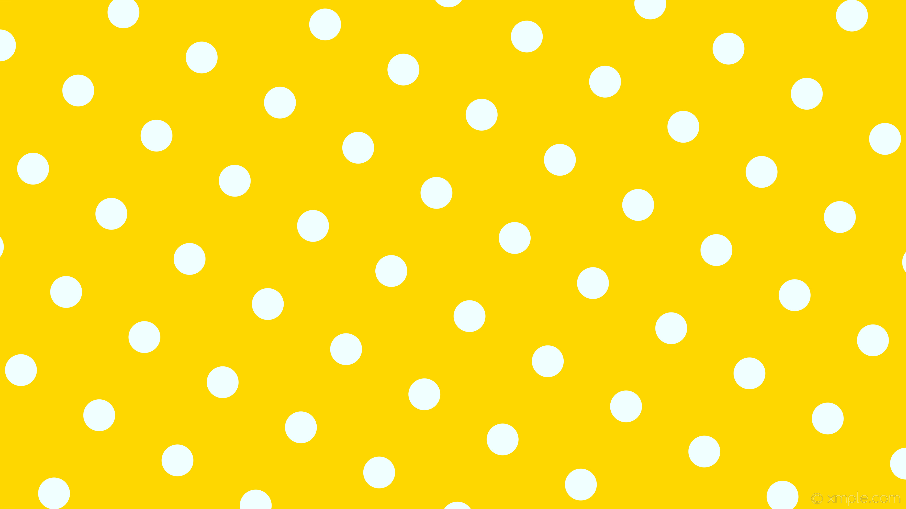 3840x2160 wallpaper polka dots spots yellow white gold azure #ffd700 #f0ffff 150Â°  135px 383px