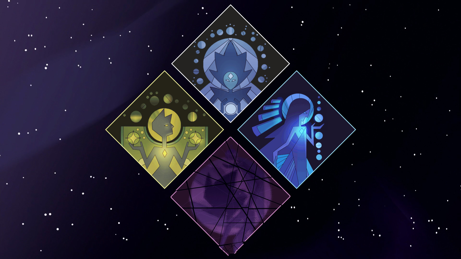 1920x1080 I made a background using The Diamond Authority's murals within their  symbol.