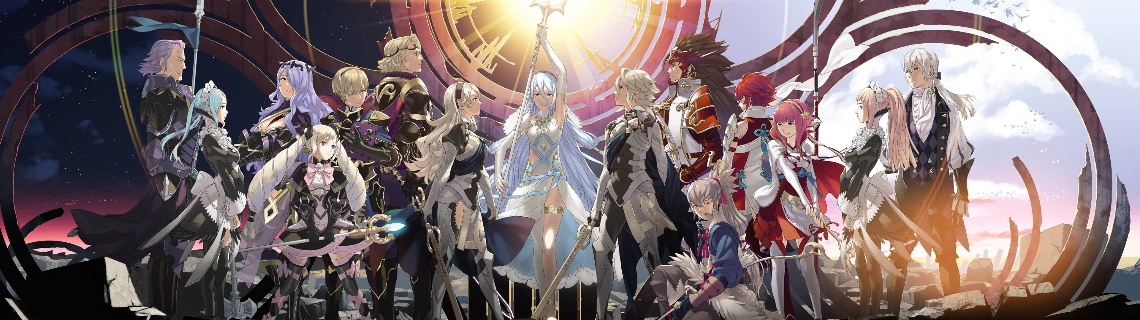 3840x1080 Wanted to share the dual monitor Fates wallpaper I made with all .