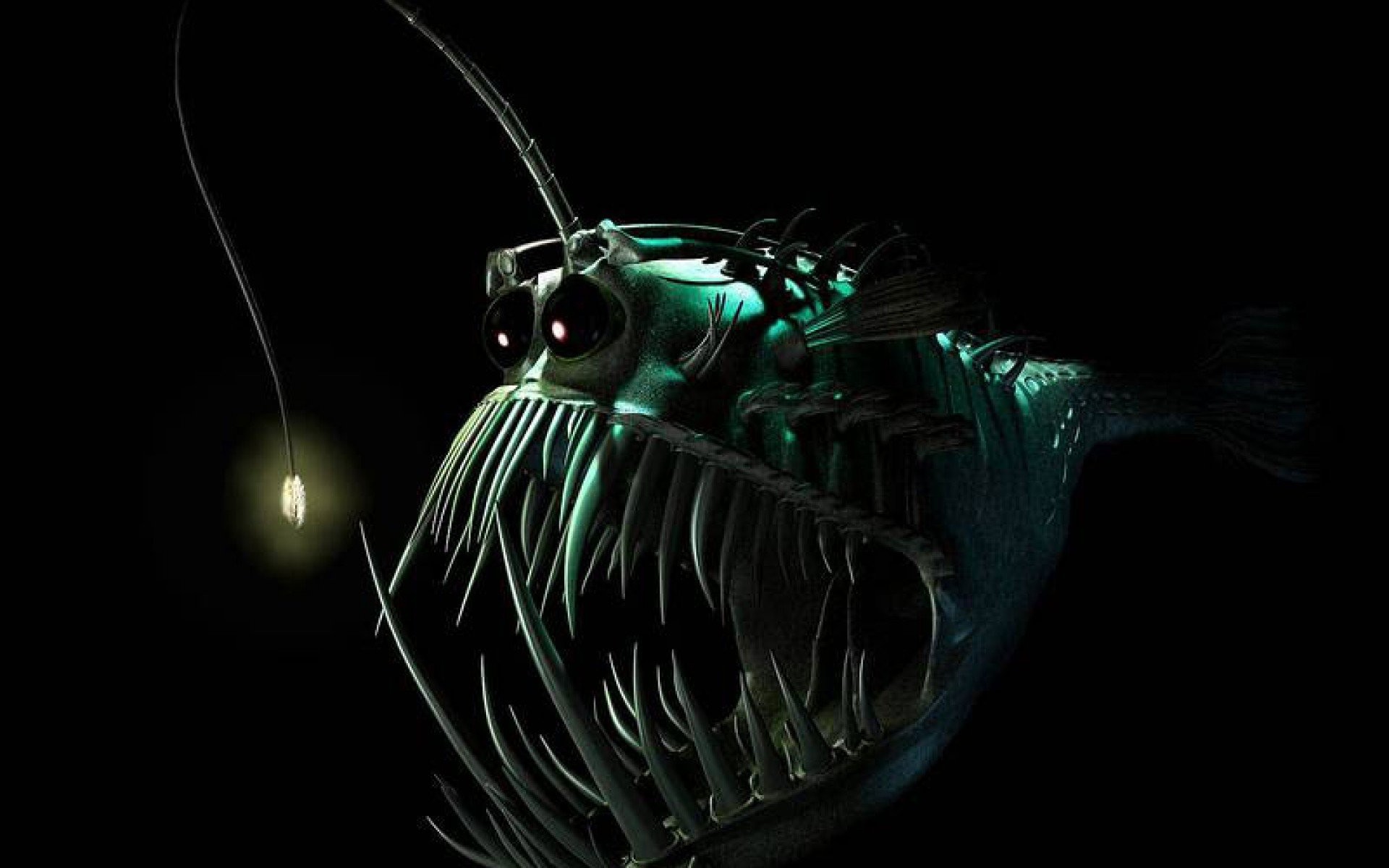 1920x1200 Anglerfish Fish Ocean Sea Underwater Dark Creepy Monster Fangs Wallpaper At  Dark Wallpapers