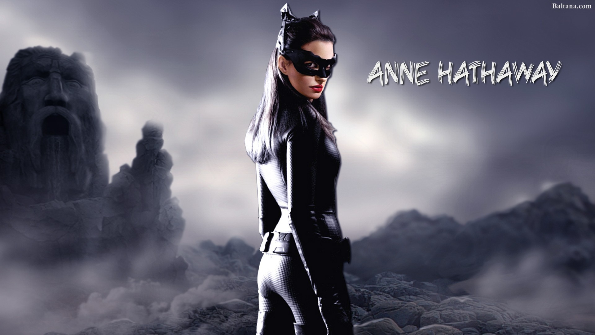 Anne Hathaway In Black Dress 2022 Photoshoot 4K Ultra HD Mobile Wallpaper