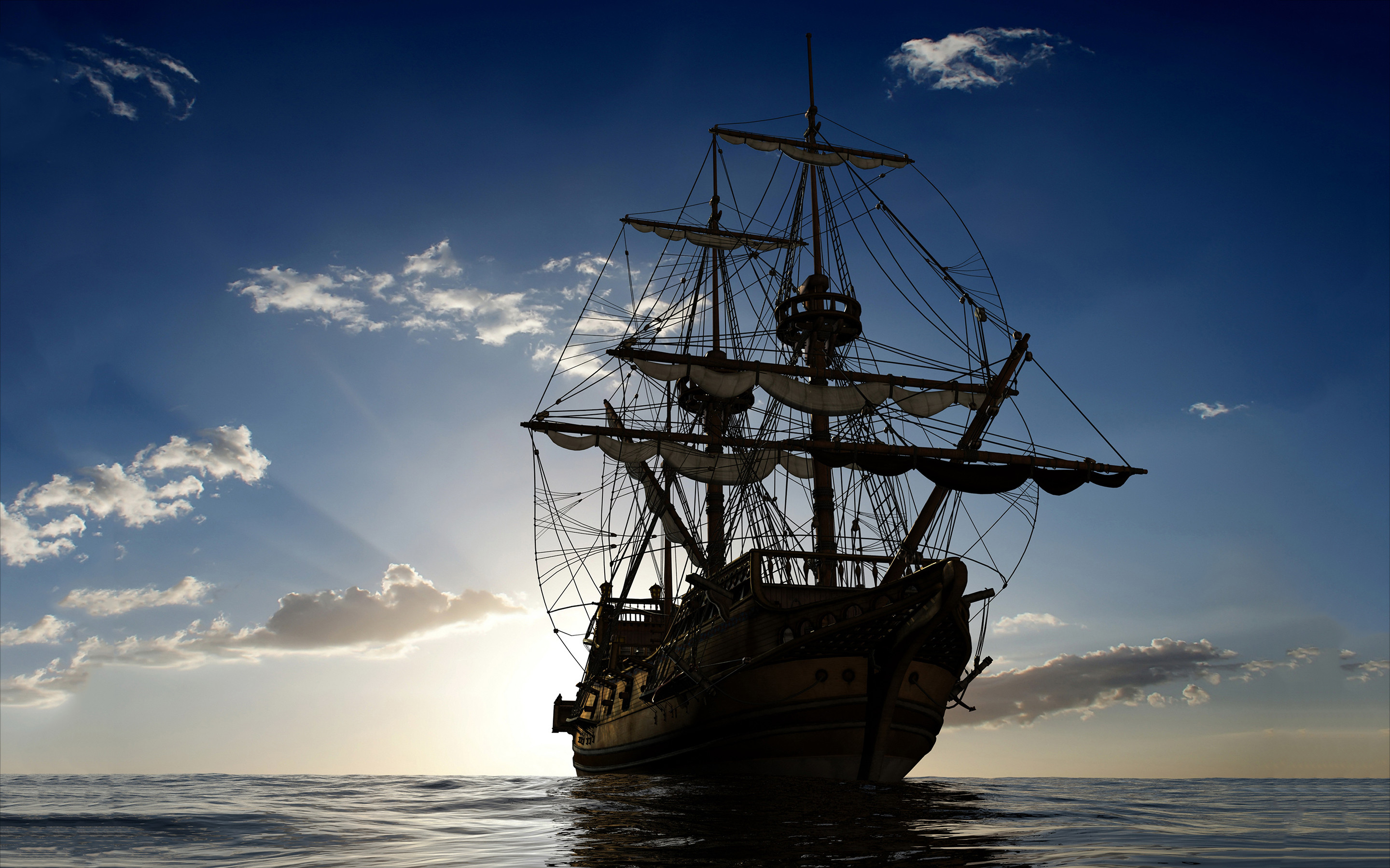 2880x1800 Sailing ship ocean Wallpapers | Pictures