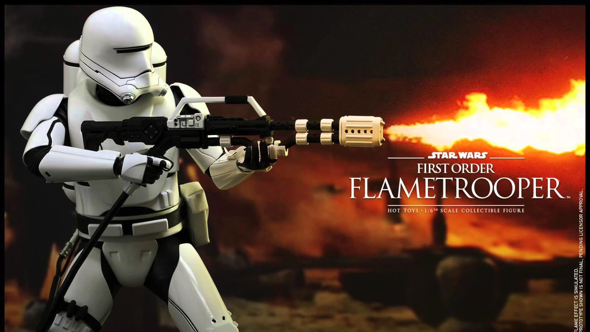 1920x1080 Star Wars The Force Awakens Hot Toys First Order Flametrooper 1/6 Scale  Movie Figure Revealed! - YouTube