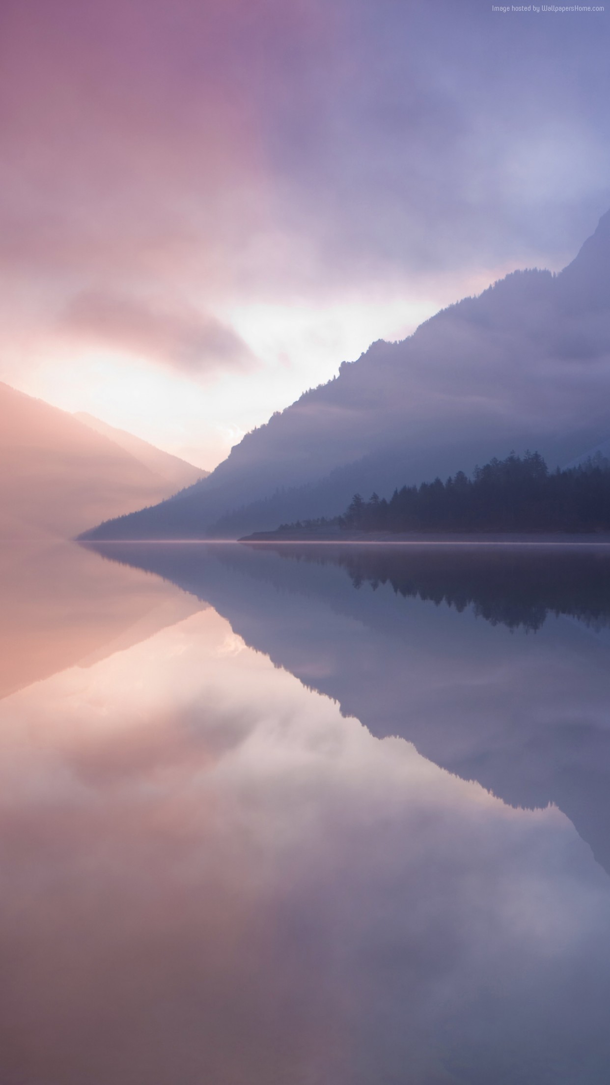 1242x2208 sky, lake, violet, water, mountain, sunset, wallpaper, iPhone,