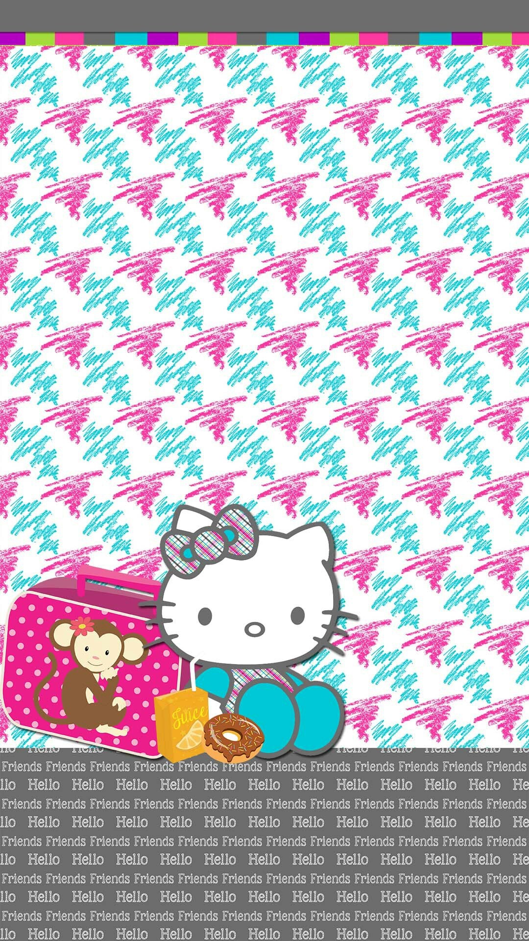 1080x1920 colorful, colors, and hello kitty åç