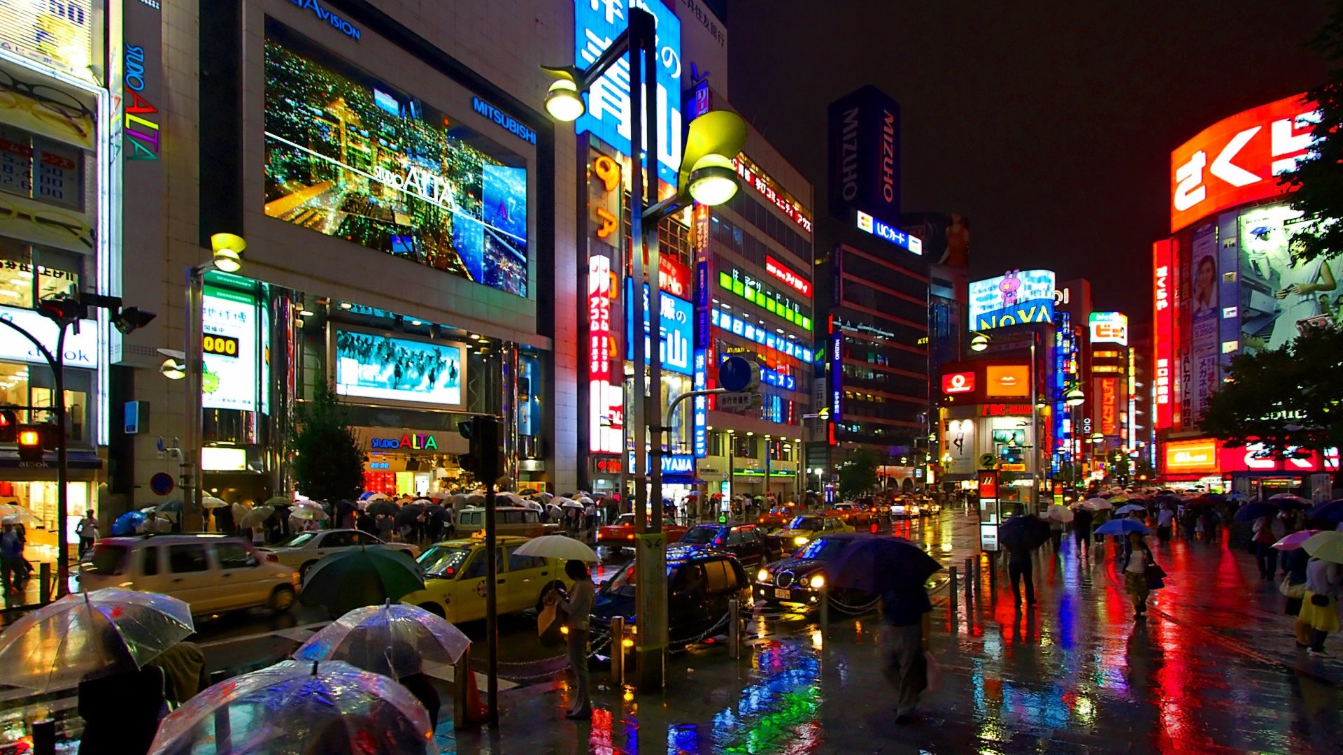 1920x1080 Japan City Streets At Night