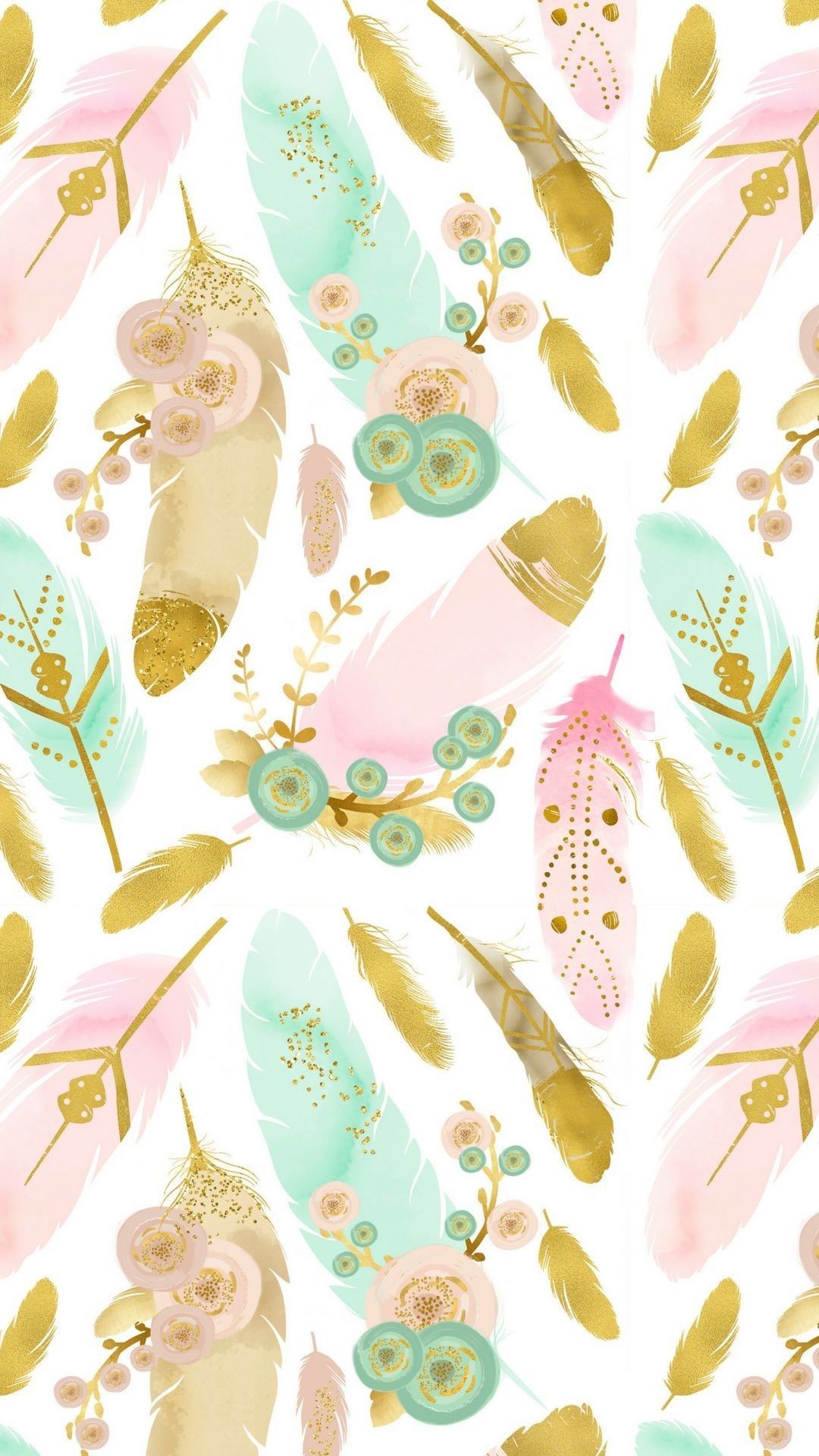 1080x1920 #feathers #pattern #boho #bohemian #background #backgrounds #wallpaper # wallpapers #iphonewallpapers #colorful